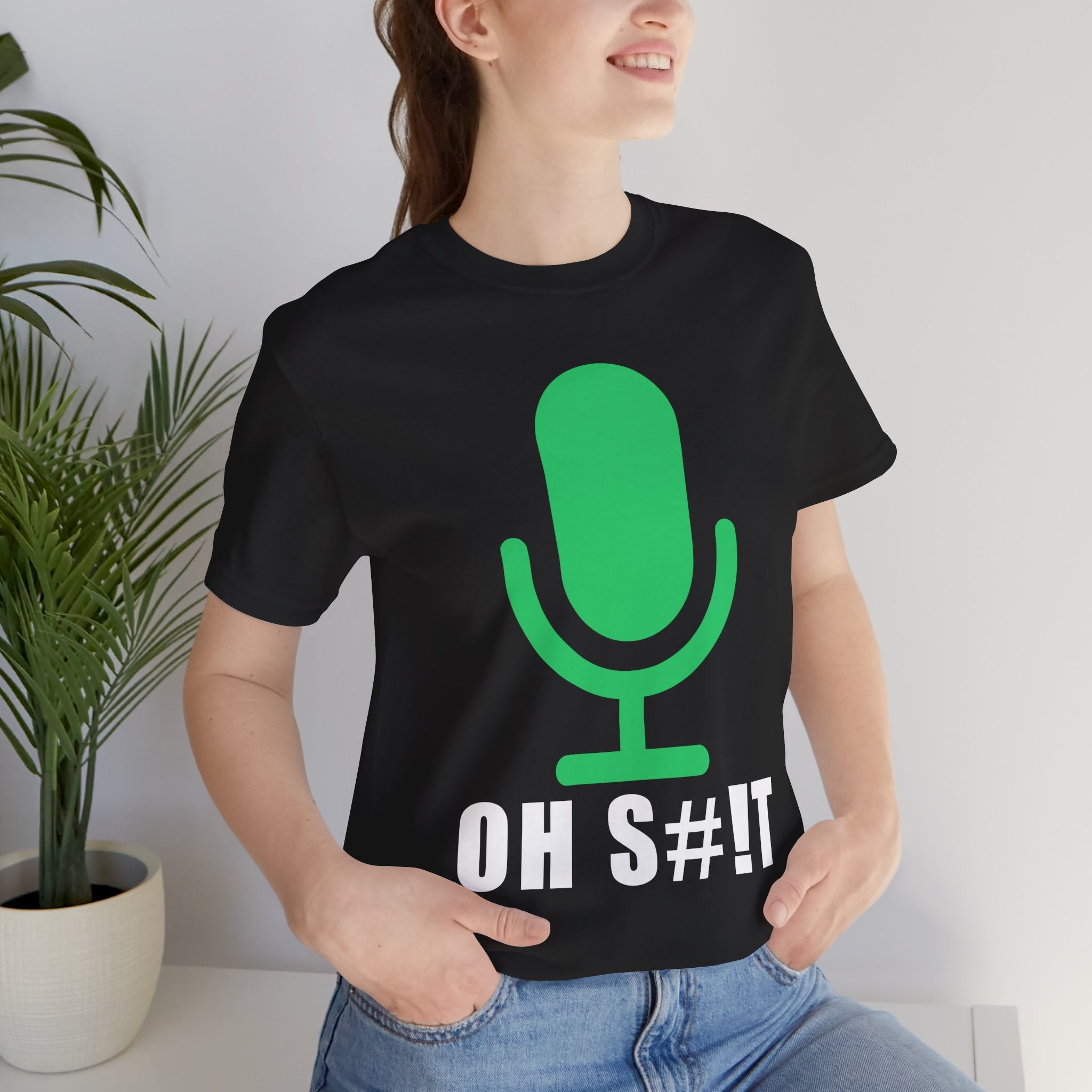 OH S#!T T-Shirt – Hot Mic Zoom Meeting Horror Graphic Tee
