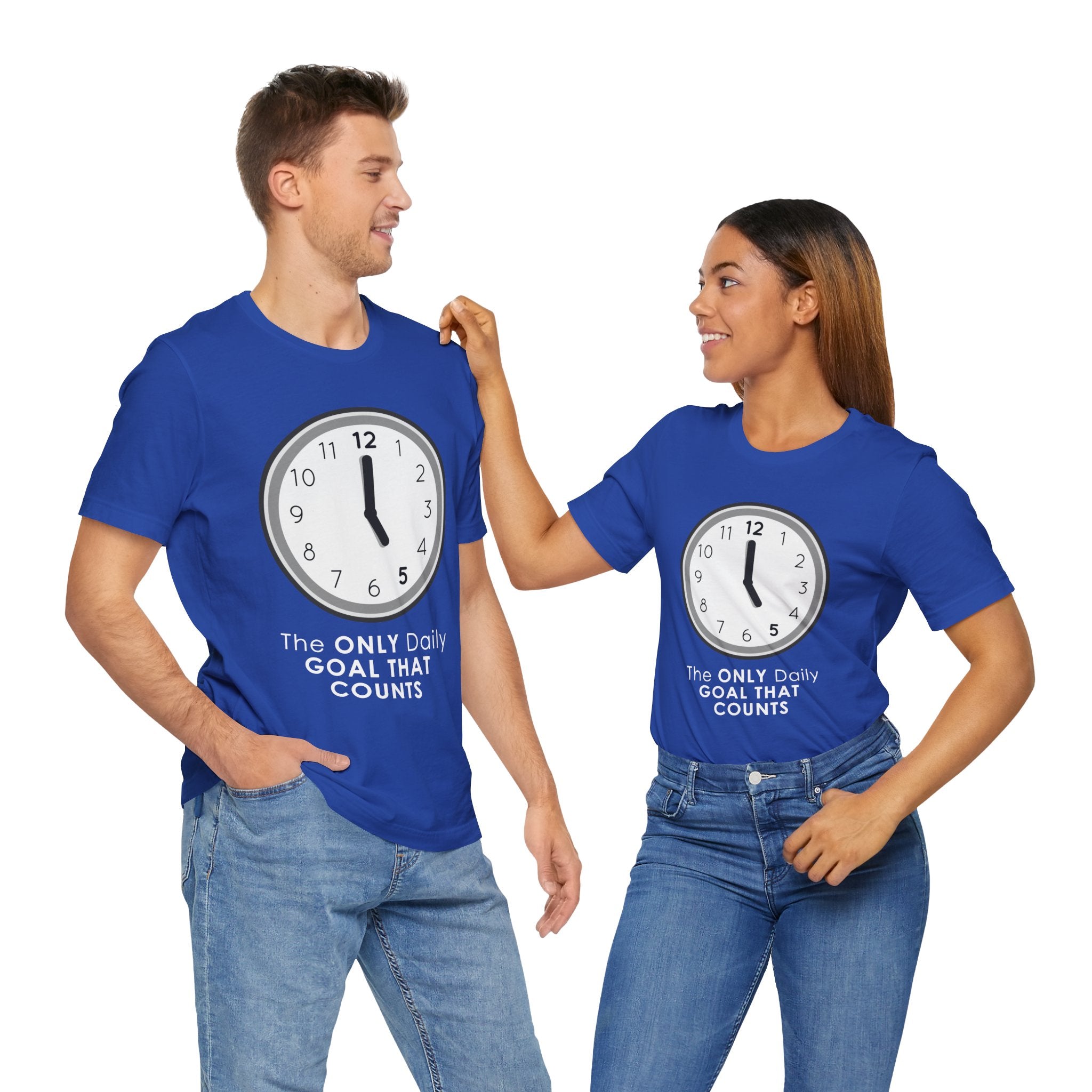 5 O’Clock Daily Goal T-Shirt – Dark Humor Office Survival Graphic Tee