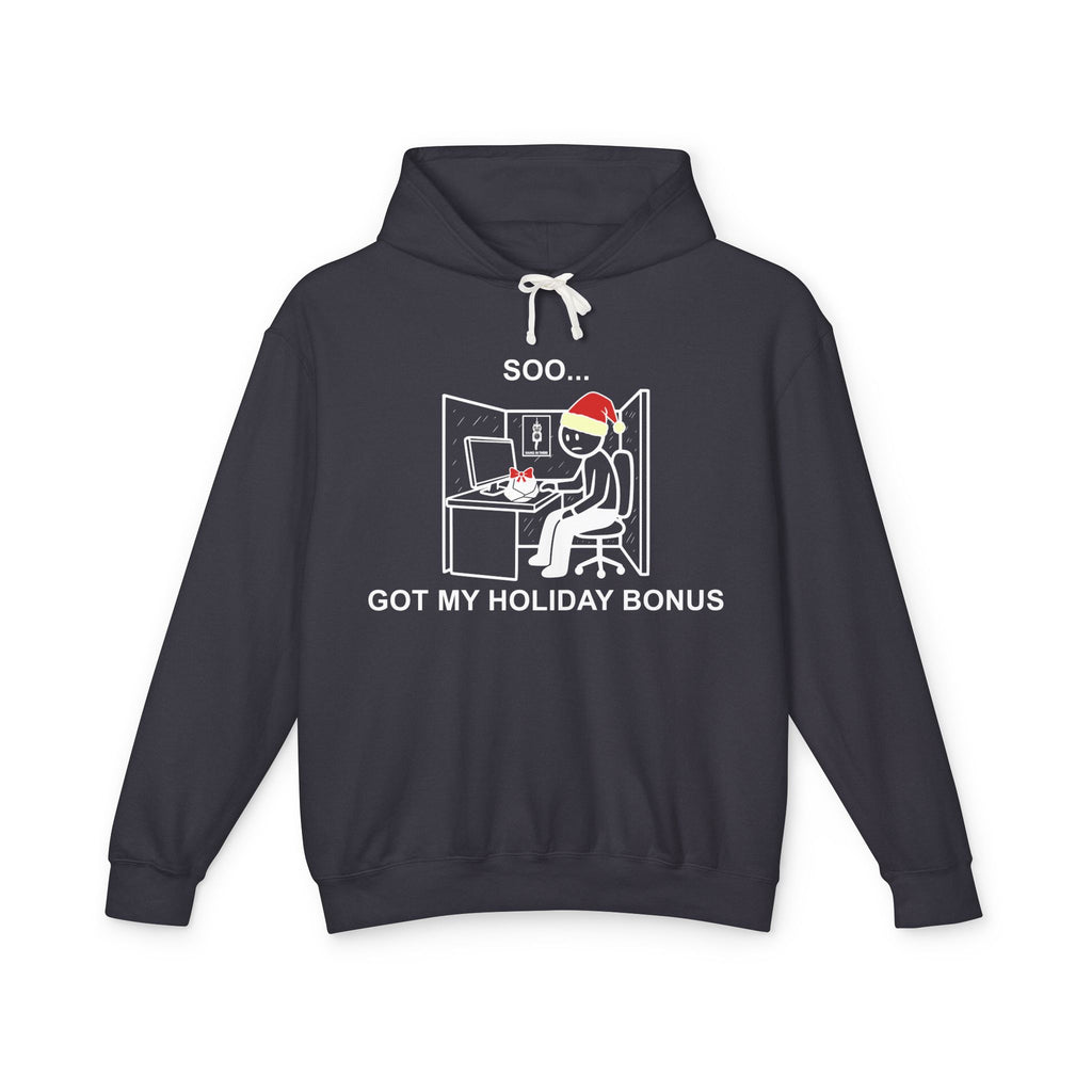 Holiday Bonus Comic Hoodie – Dark Humor Corporate Christmas Office Sweatshirt