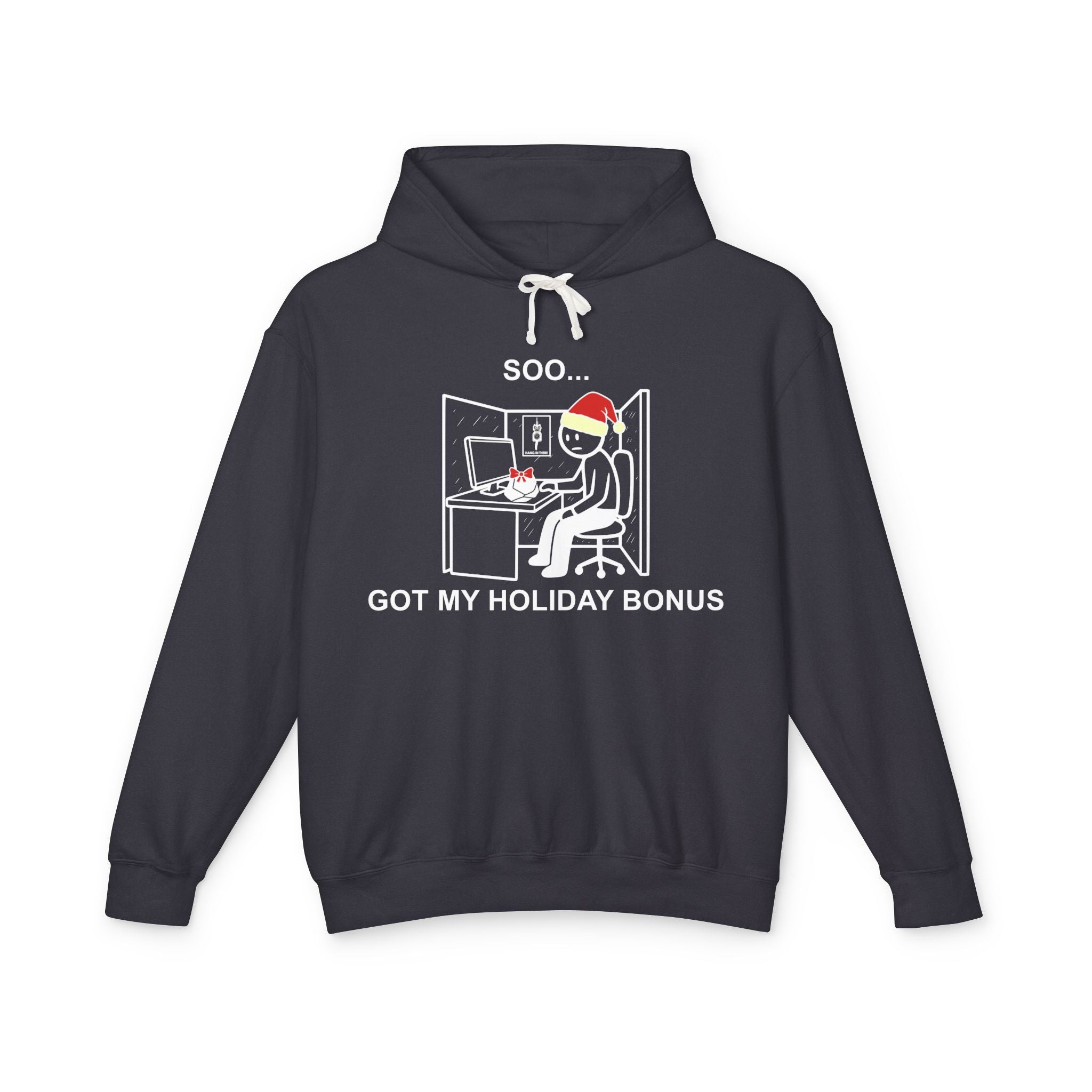 Holiday Bonus Comic Hoodie – Dark Humor Corporate Christmas Office Sweatshirt