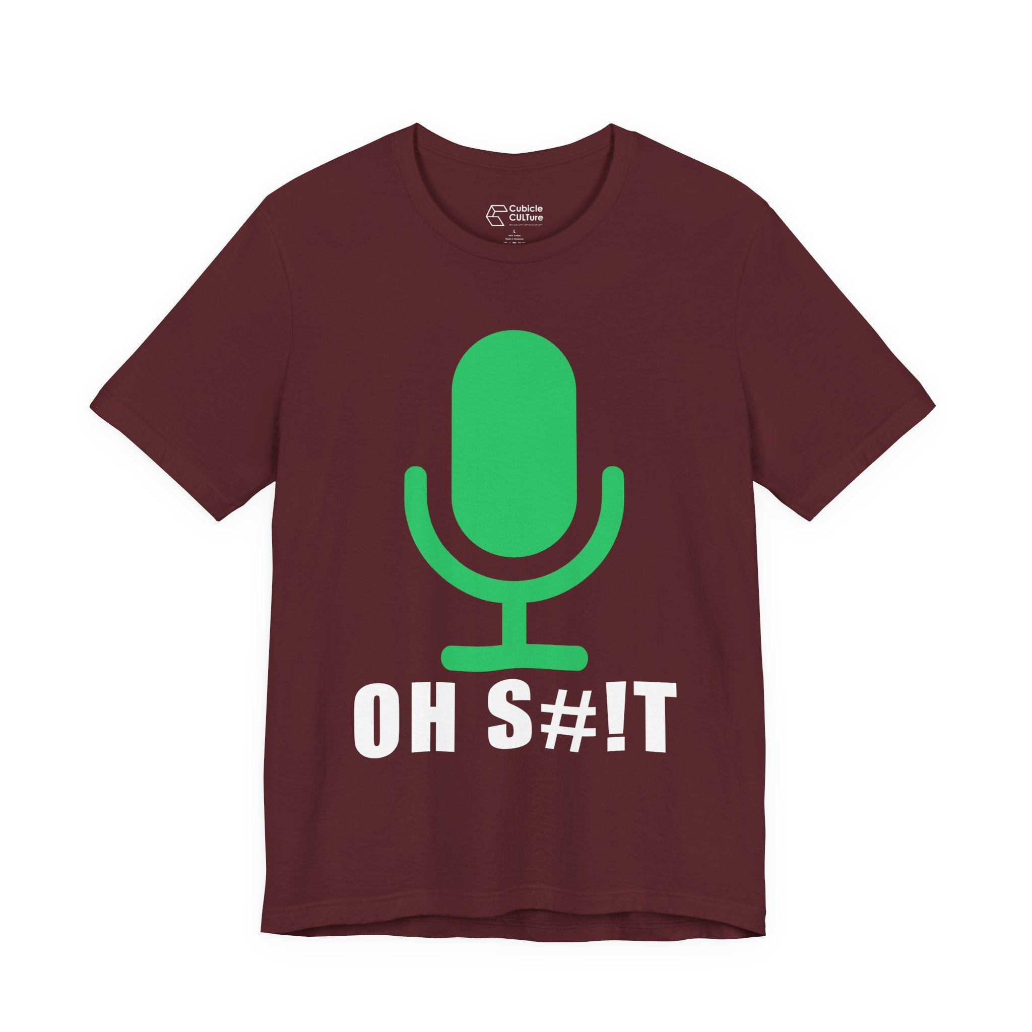 OH S#!T T-Shirt – Hot Mic Zoom Meeting Horror Graphic Tee