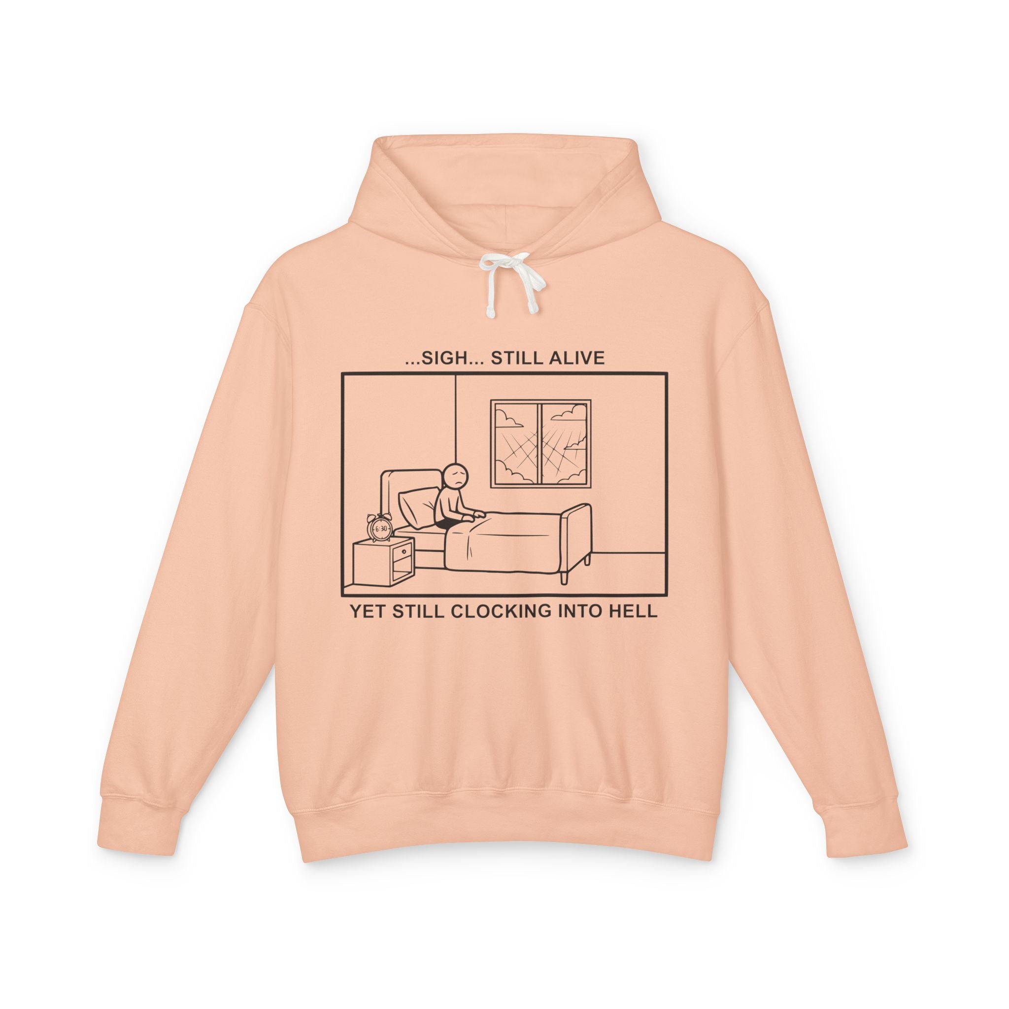 Every Morning — Clocking into Hell – Cliffverse Office Humor Hoodie for Corporate Survivors
