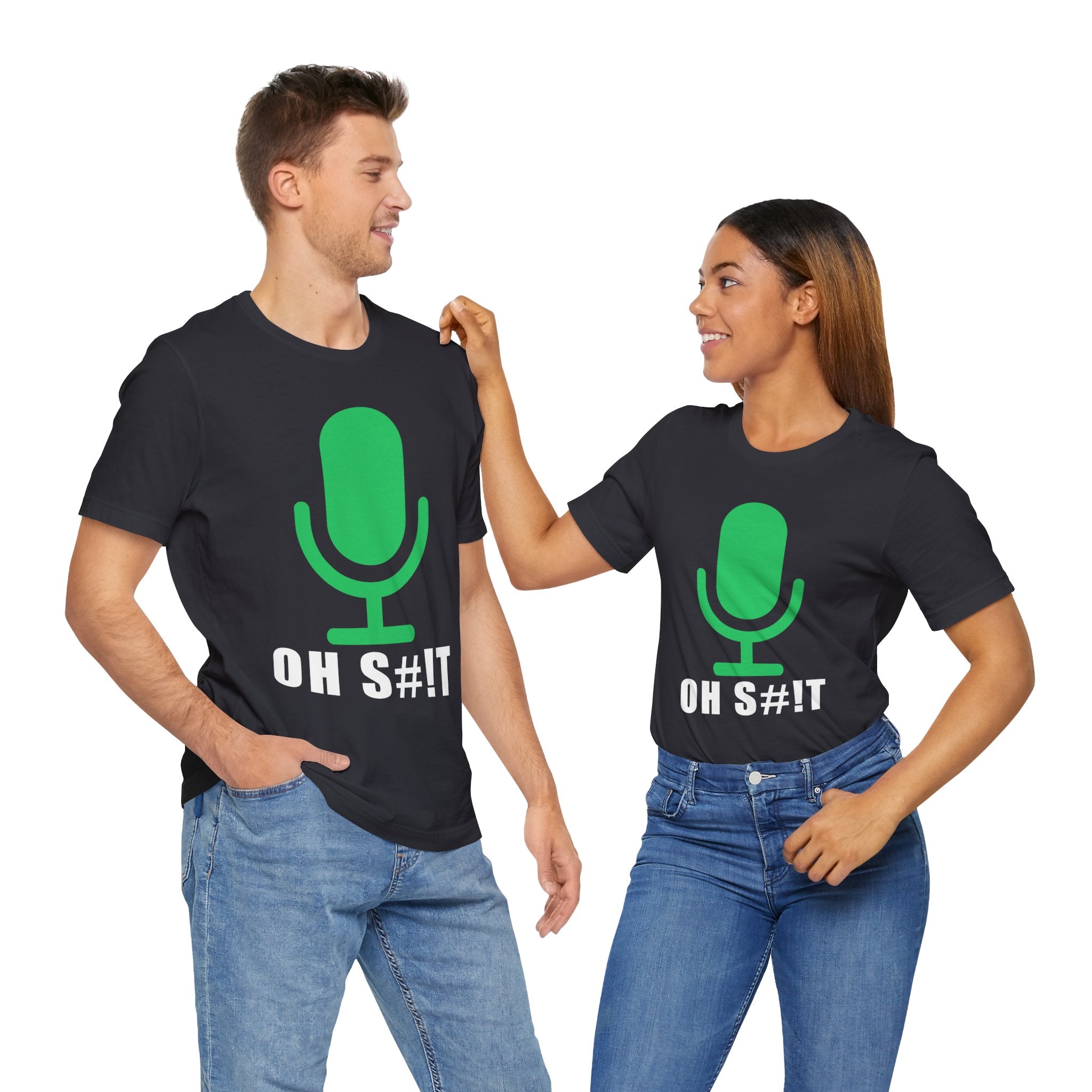 OH S#!T T-Shirt – Hot Mic Zoom Meeting Horror Graphic Tee