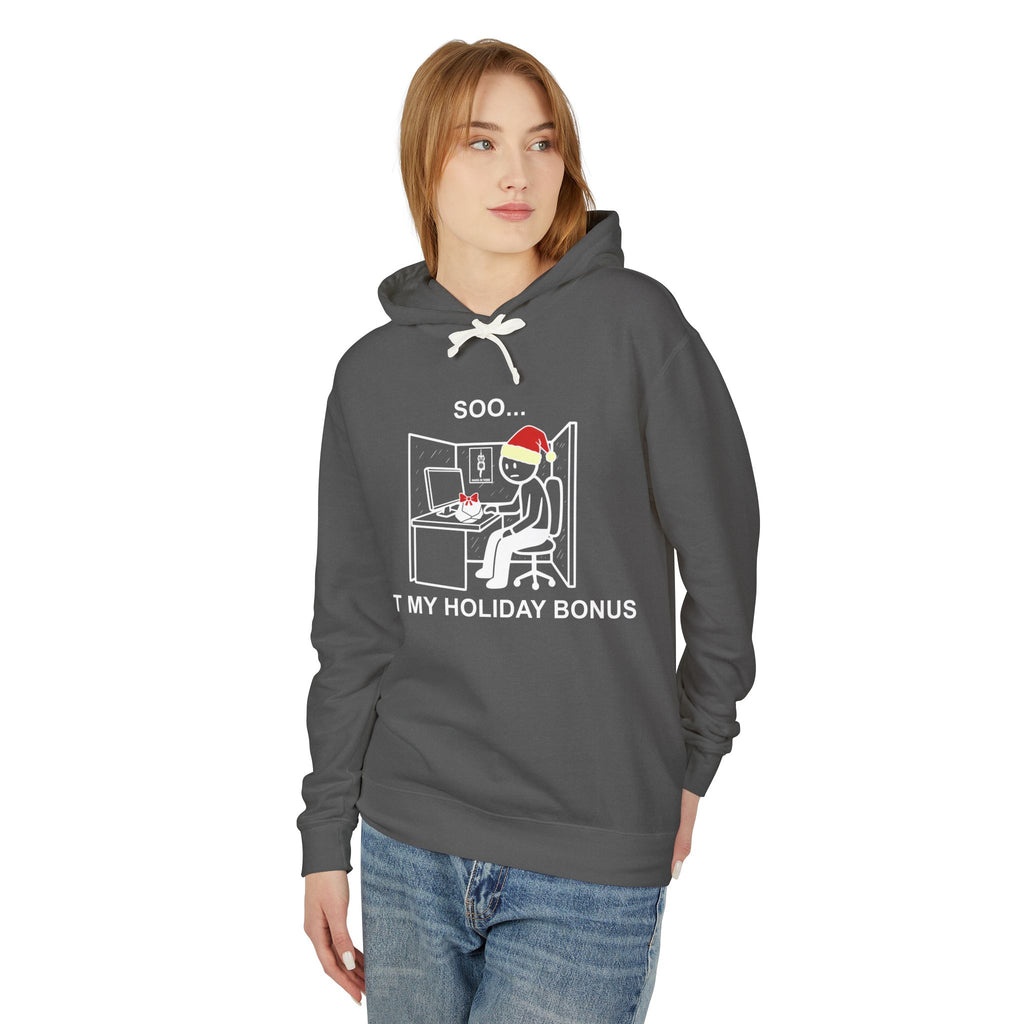 Holiday Bonus Comic Hoodie – Dark Humor Corporate Christmas Office Sweatshirt