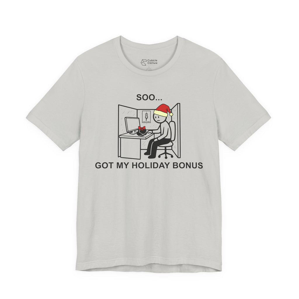 Holiday Bonus Comic T-Shirt – Cliffverse Dark Corporate Humor Christmas Graphic Tee