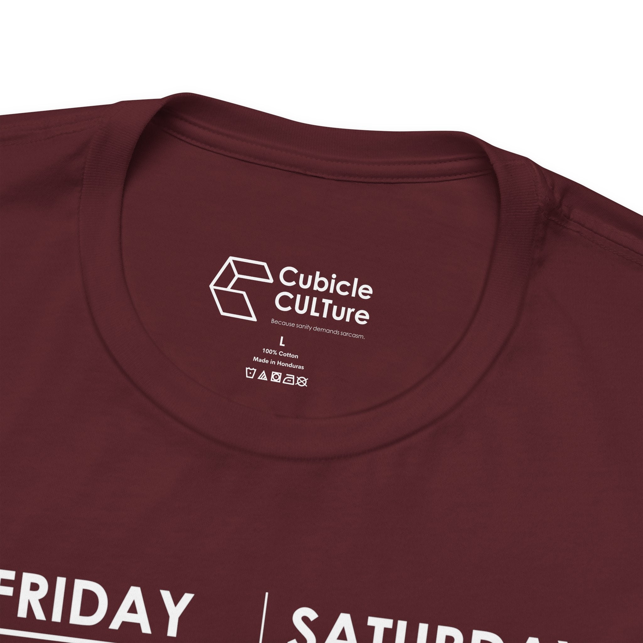 Weekend Cliff Comic T-Shirt – Dark Humor Friday to Monday Survival Graphic Tee