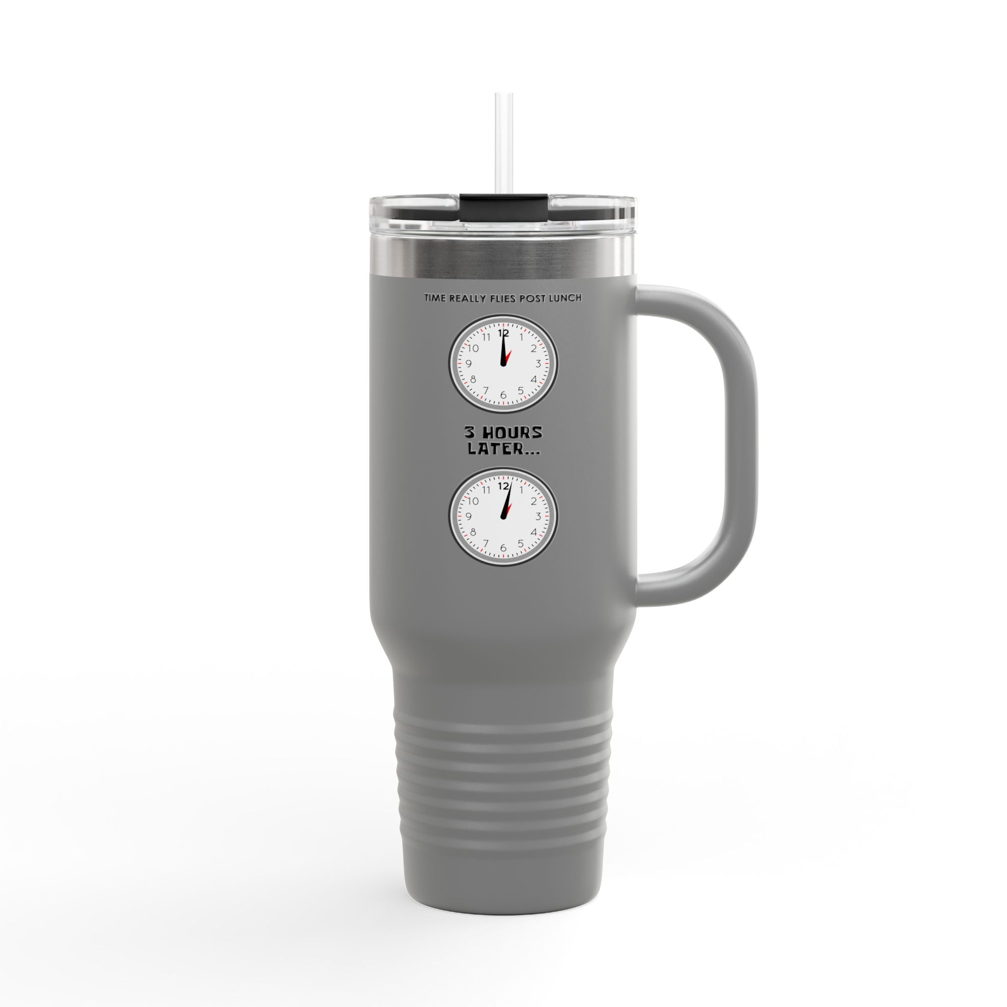 Post Lunch Woe Travel Mug – Dark Humor Afternoon Slump Tumbler