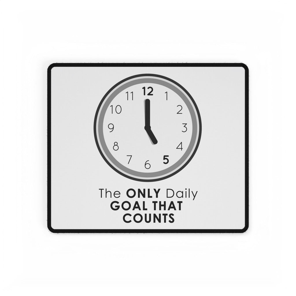 5 O’Clock Daily Goal Desk Mat – Dark Humor Office Survival Desk Pad