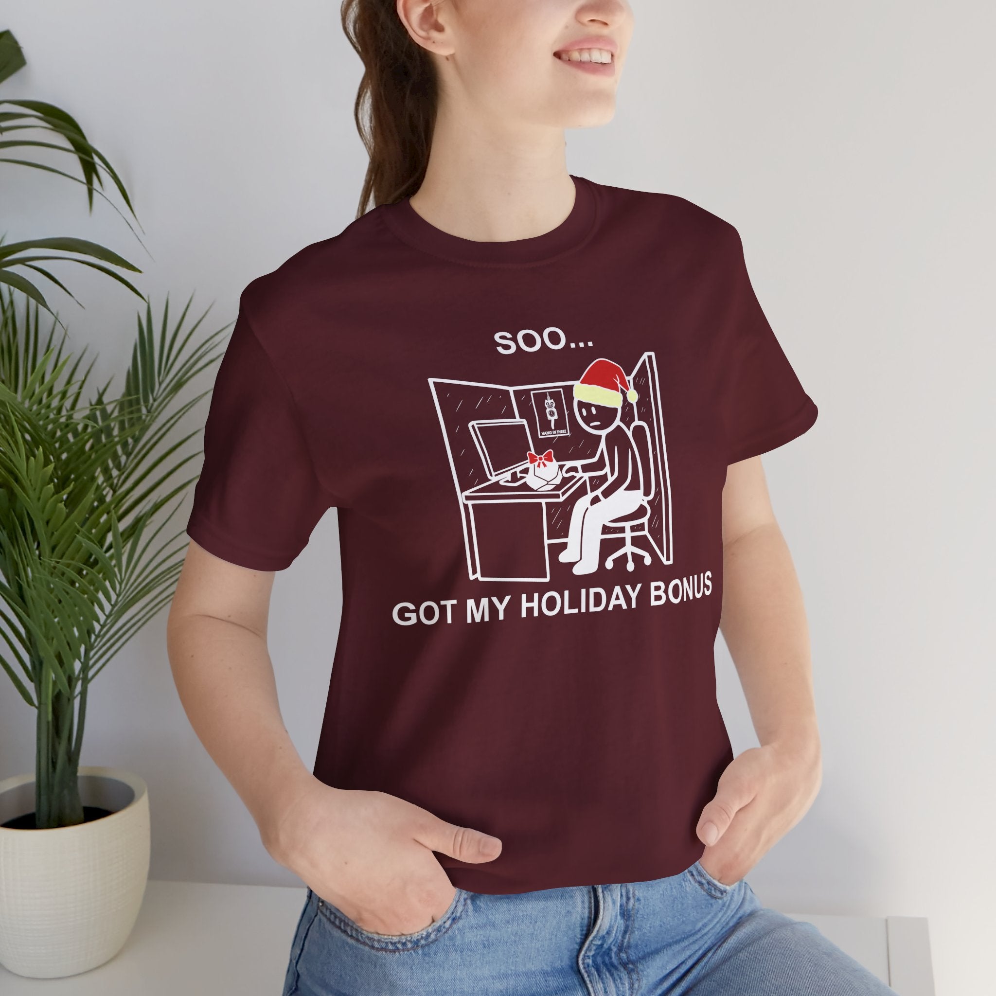 Holiday Bonus Comic T-Shirt – Cliffverse Dark Corporate Humor Christmas Graphic Tee