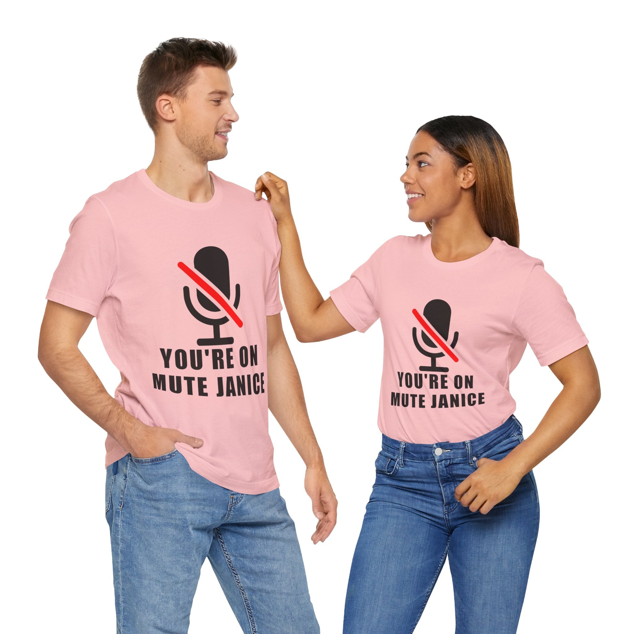 You’re On Mute, Janice T-Shirt – Funny Zoom Meeting Office Humor Graphic Tee