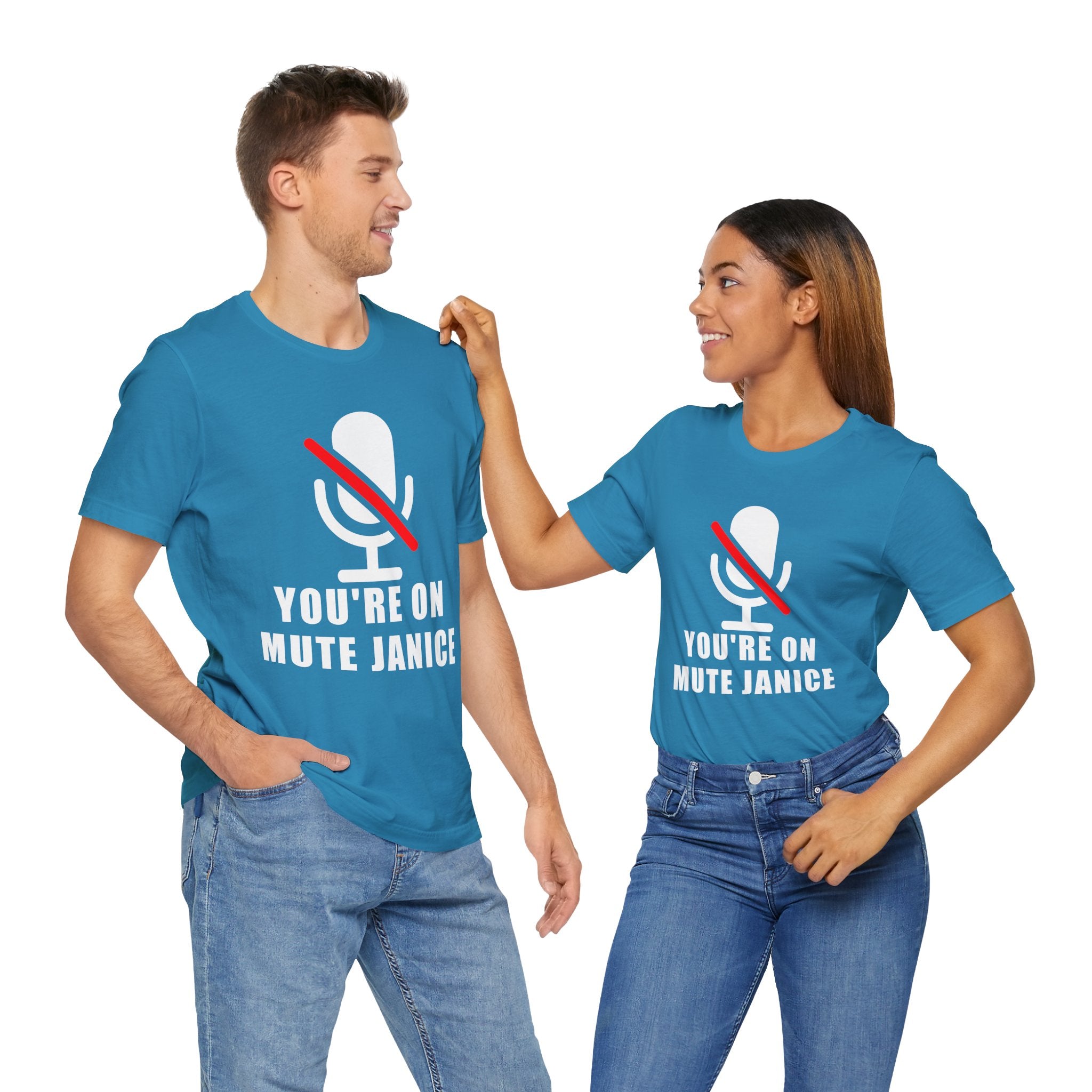 You’re On Mute, Janice T-Shirt – Funny Zoom Meeting Office Humor Graphic Tee