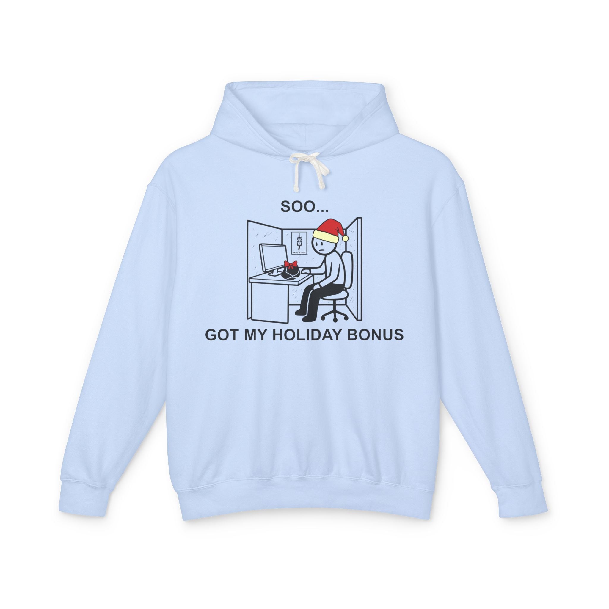 Holiday Bonus Comic Hoodie – Dark Humor Corporate Christmas Office Sweatshirt