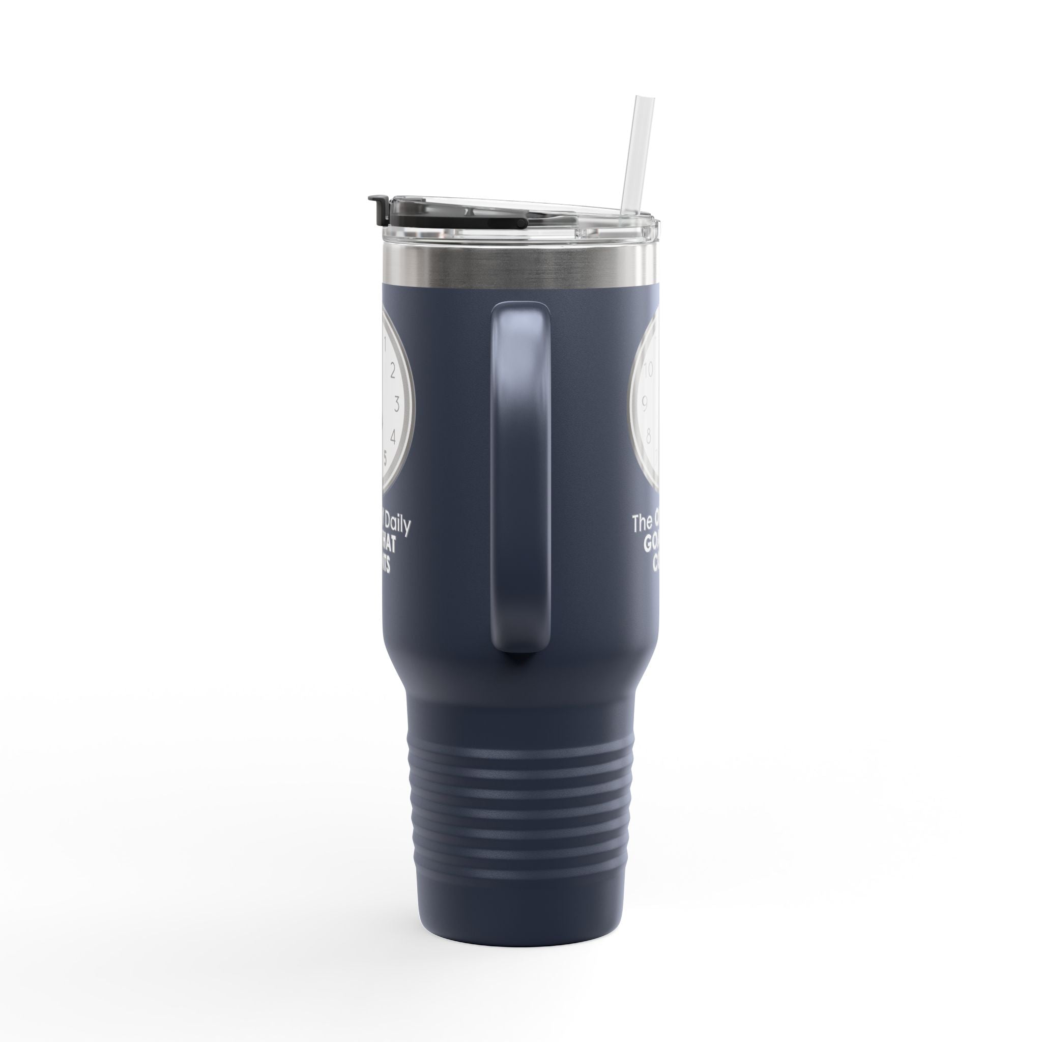 5 O’Clock Daily Goal Travel Mug – Dark Humor Office Survival Tumbler