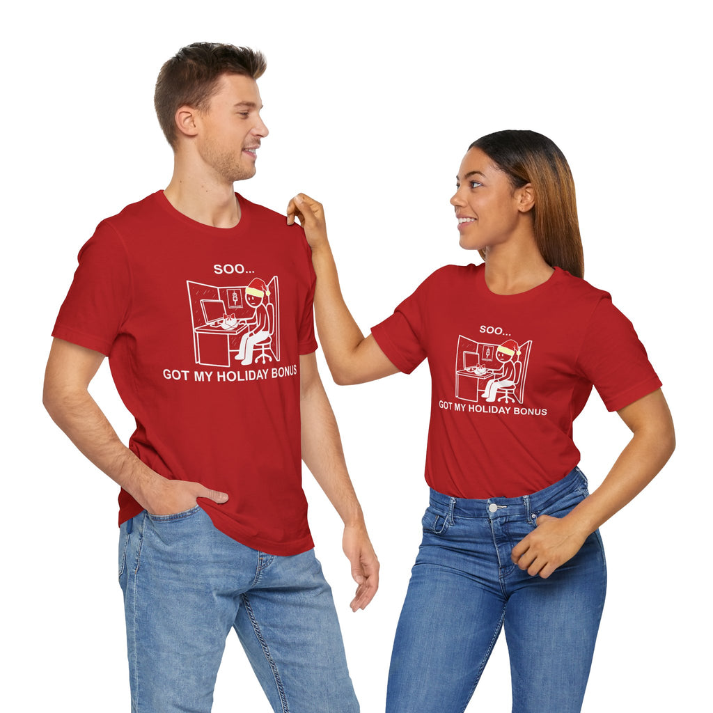 Holiday Bonus Comic T-Shirt – Cliffverse Dark Corporate Humor Christmas Graphic Tee