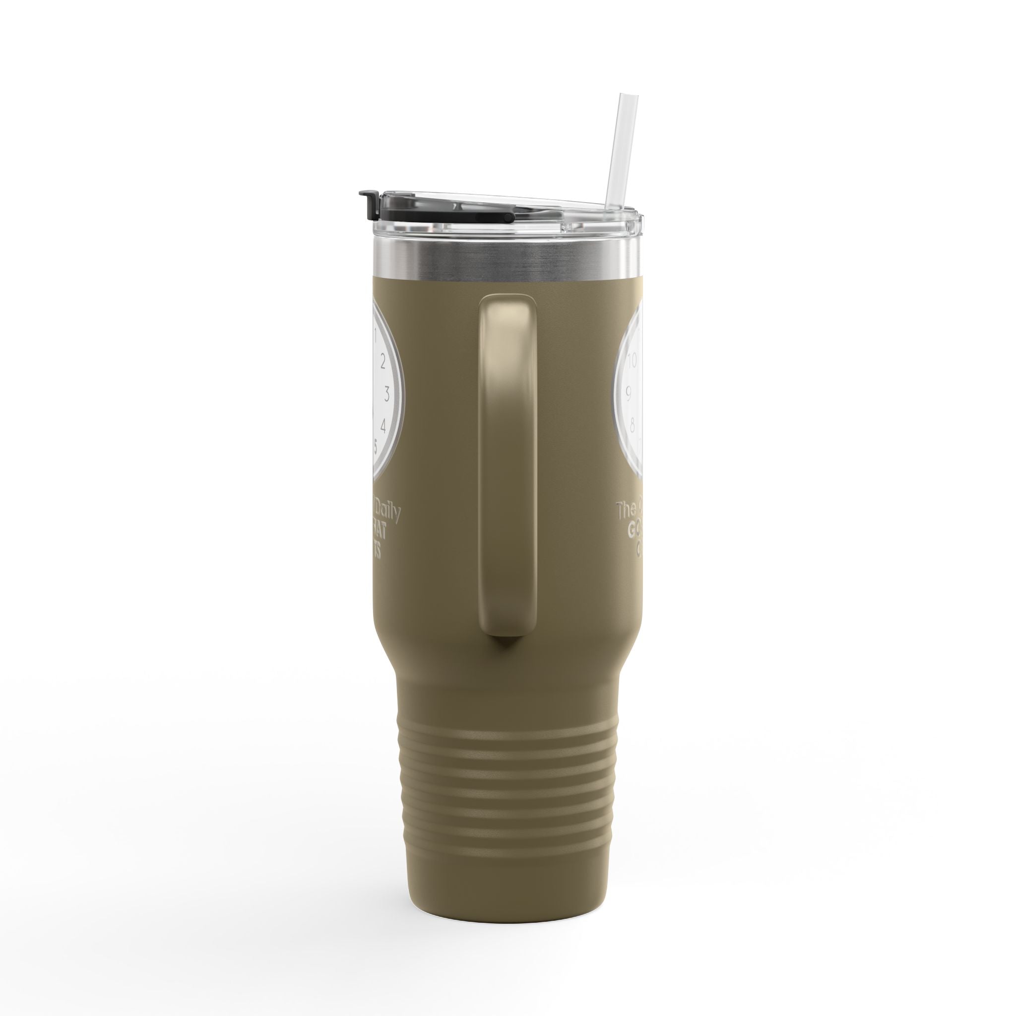 5 O’Clock Daily Goal Travel Mug – Dark Humor Office Survival Tumbler