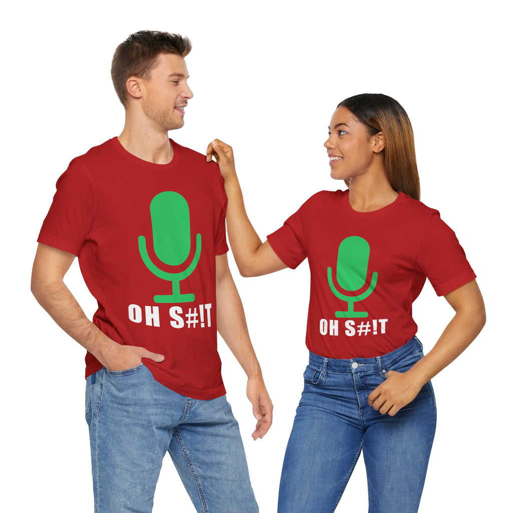 OH S#!T T-Shirt – Hot Mic Zoom Meeting Horror Graphic Tee