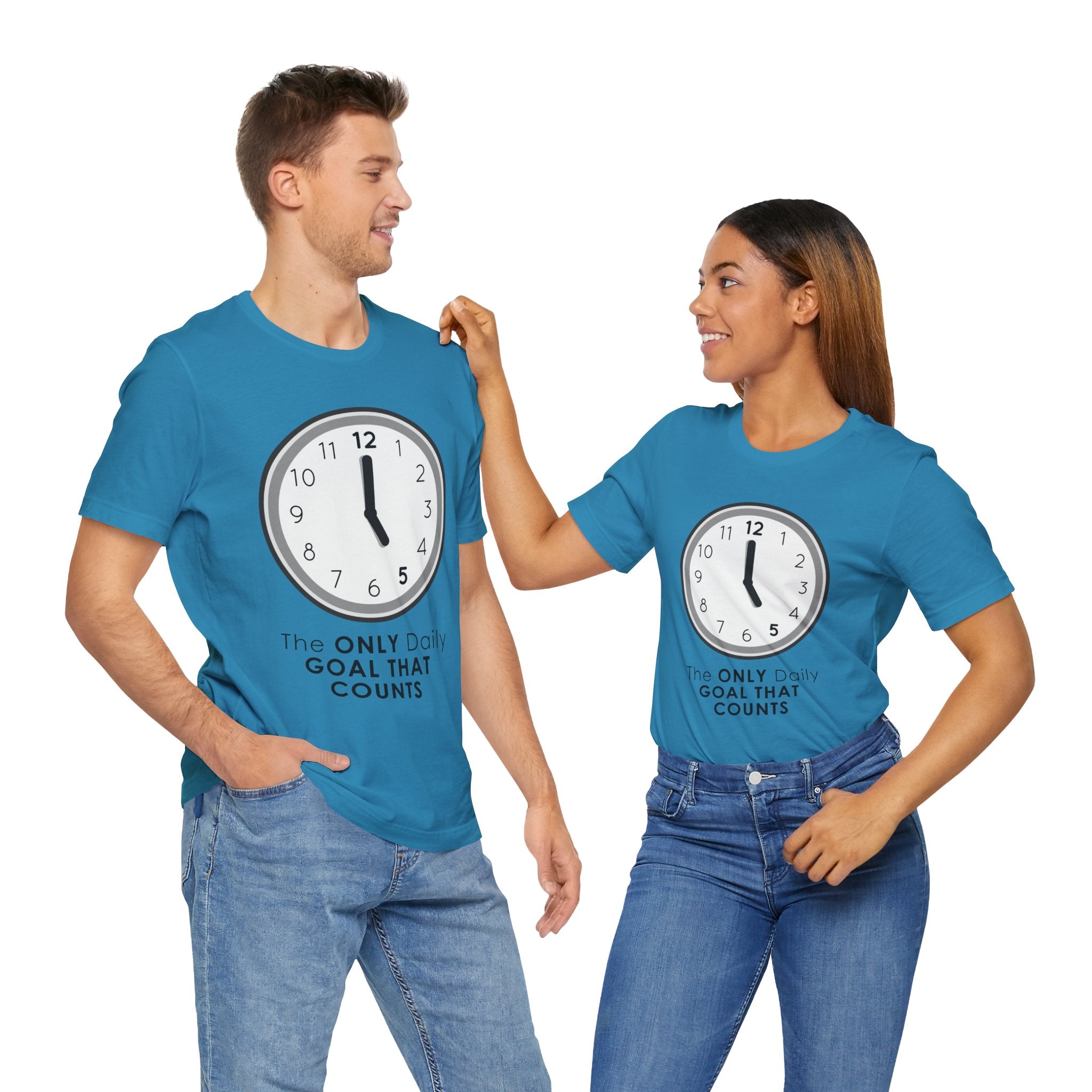 5 O’Clock Daily Goal T-Shirt – Dark Humor Office Survival Graphic Tee