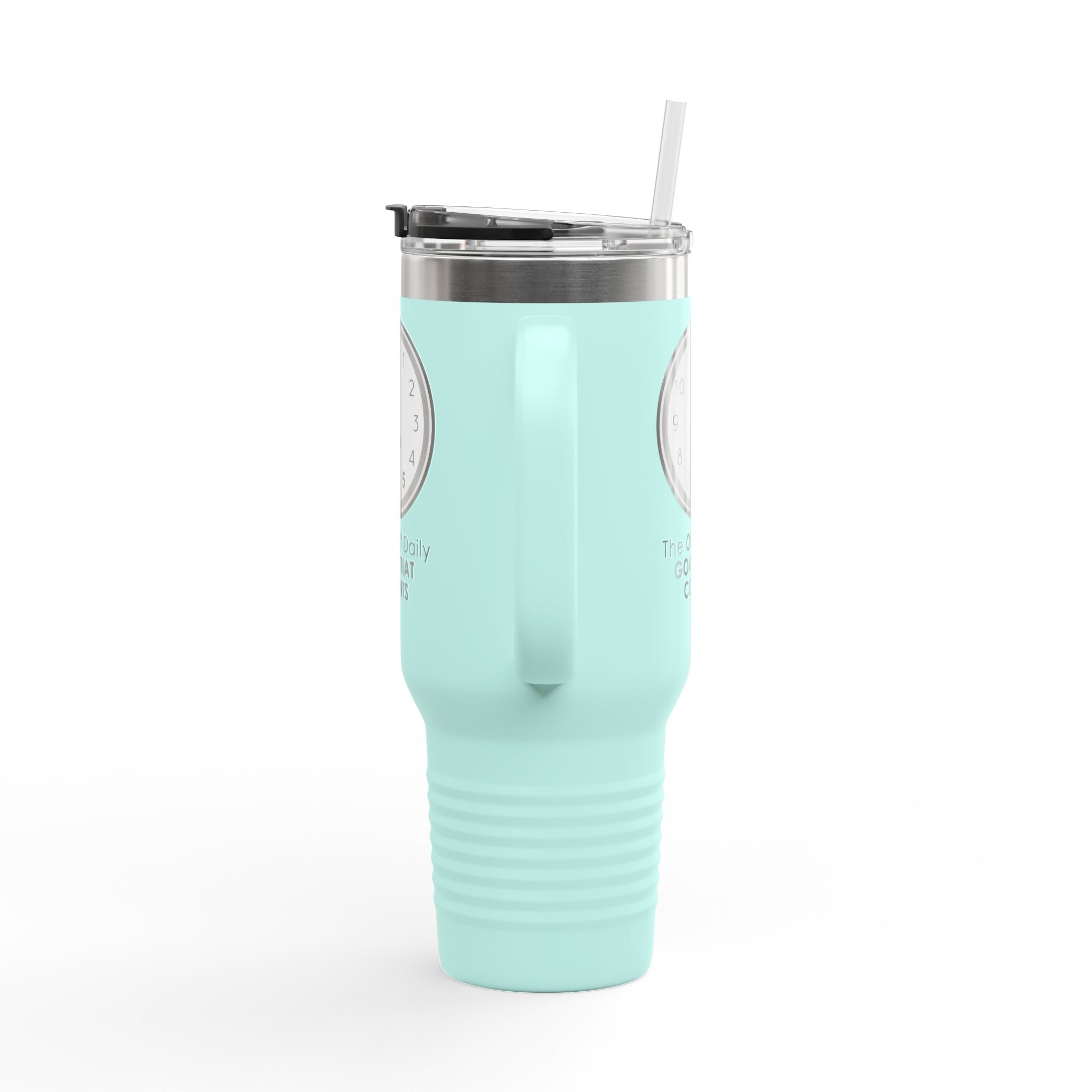 5 O’Clock Daily Goal Travel Mug – Dark Humor Office Survival Tumbler