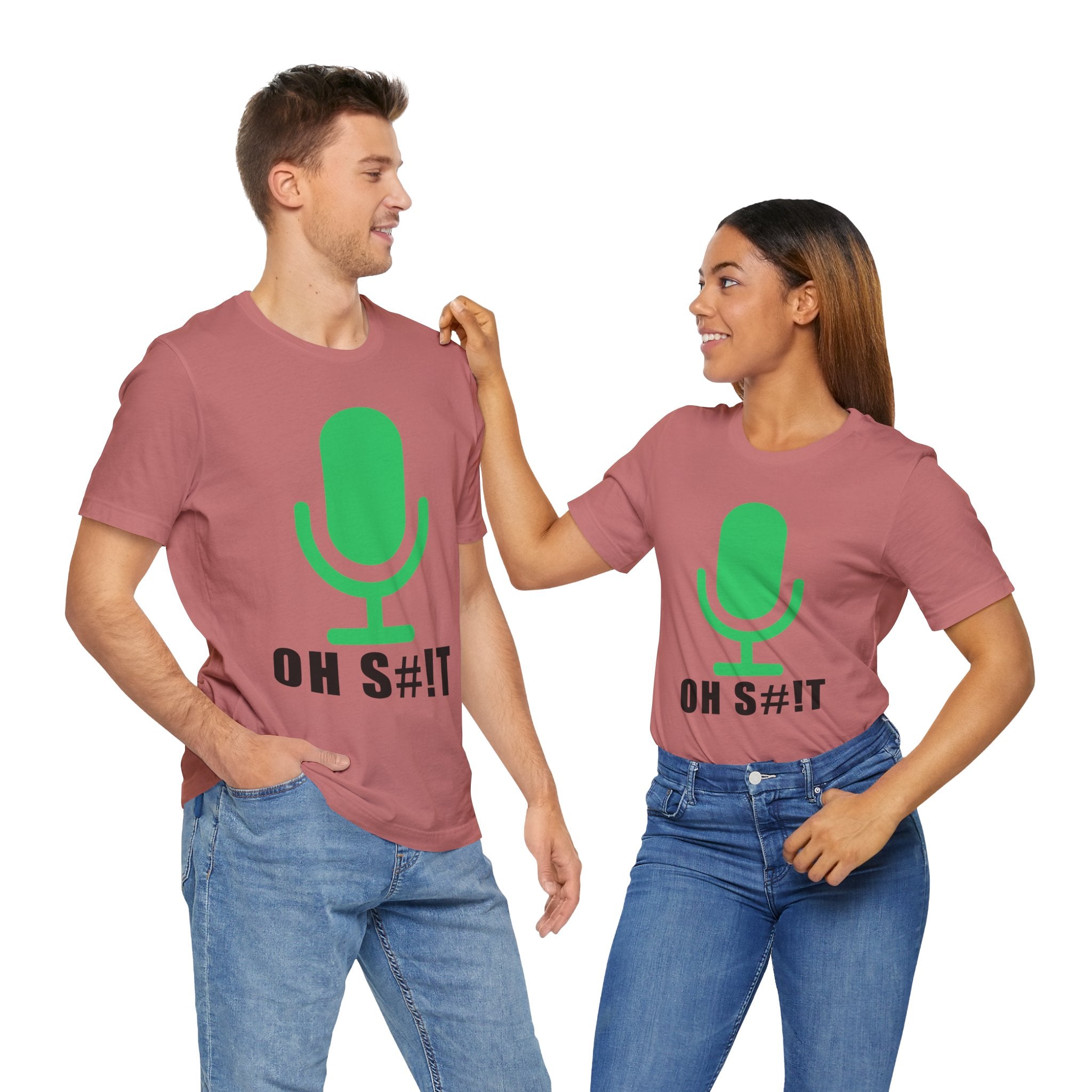 OH S#!T T-Shirt – Hot Mic Zoom Meeting Horror Graphic Tee