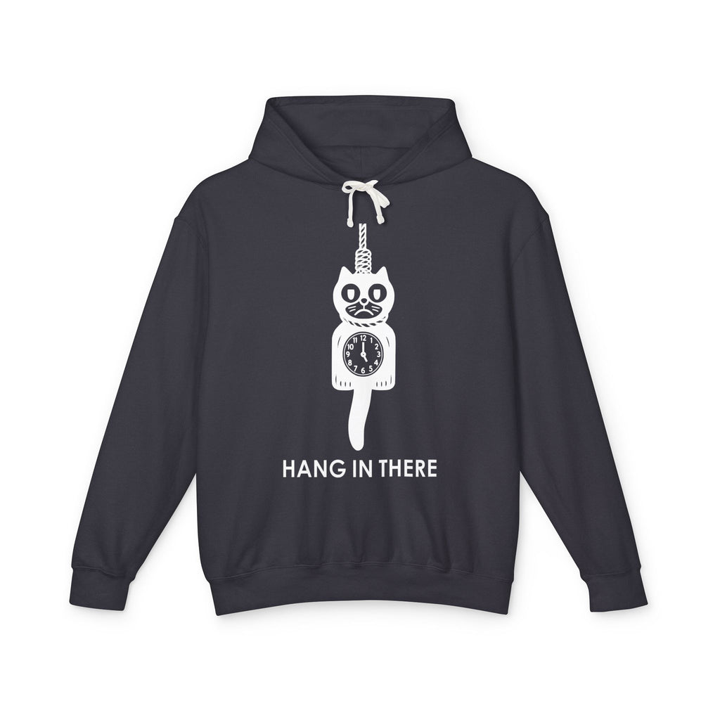 Hang In There Hoodie – Dark Humor Cat Clock Parody Sweatshirt