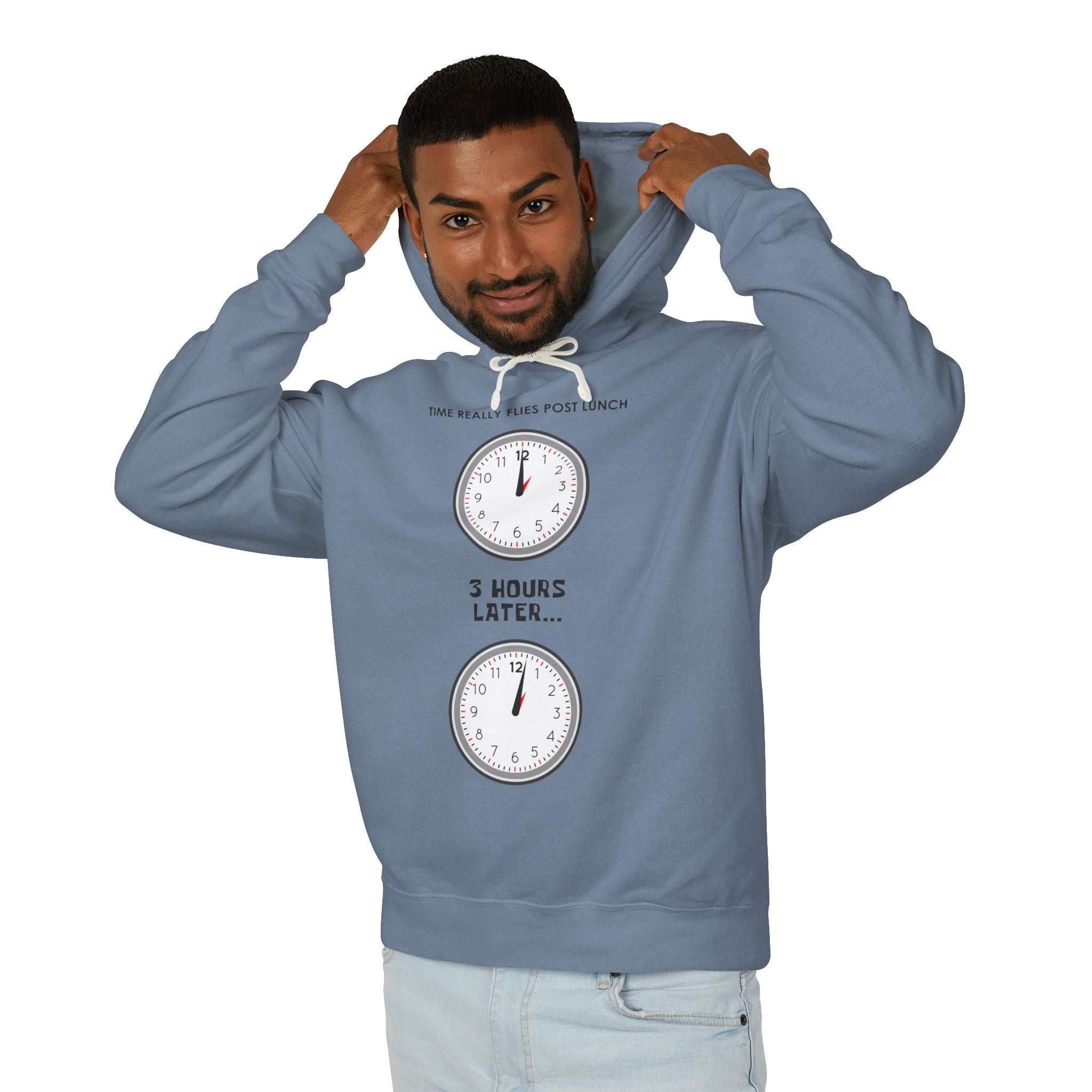 Post Lunch Woe Hoodie – Dark Humor Office Survival Sweatshirt