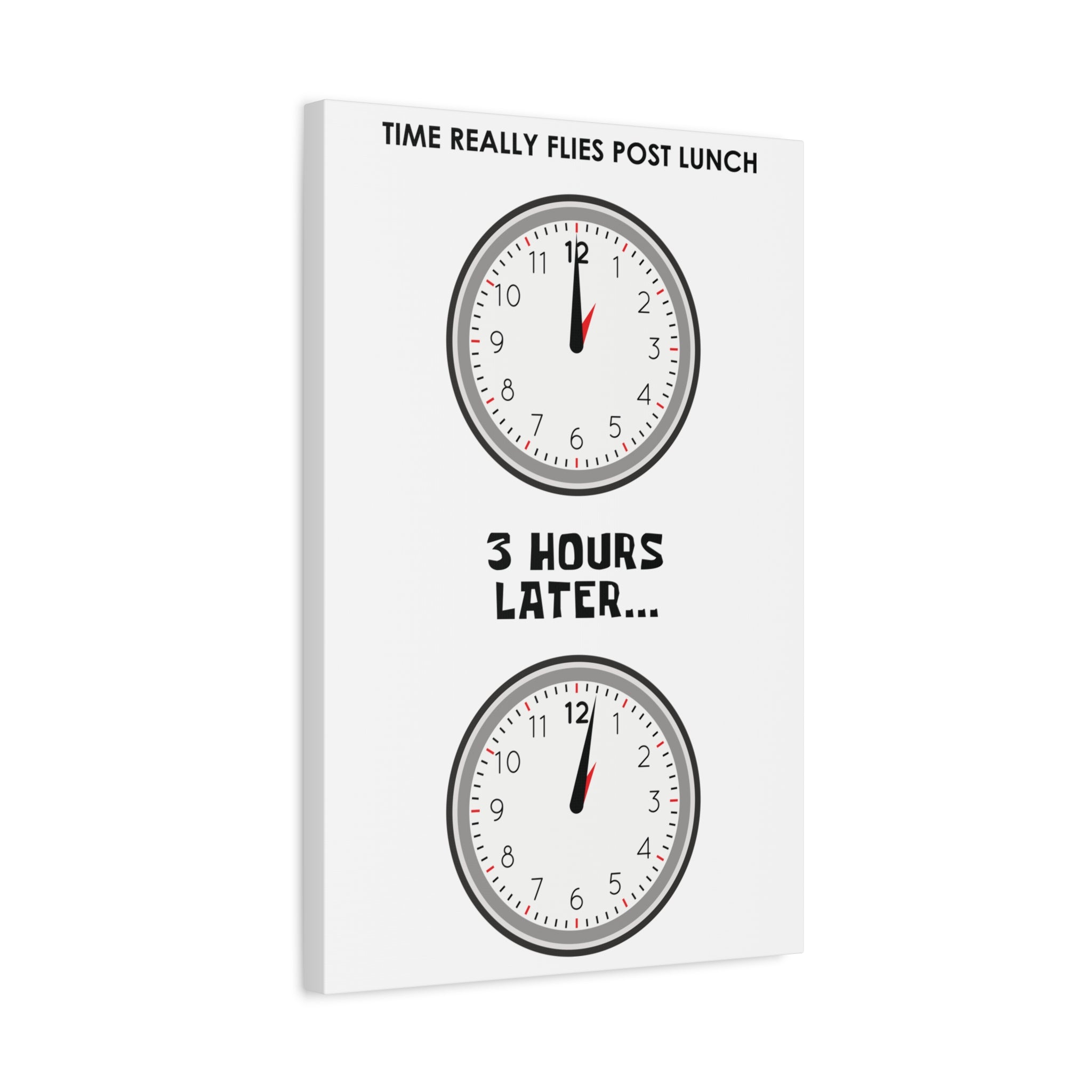 Post Lunch Woe Canvas – Dark Humor Afternoon Slump Office Wall Art