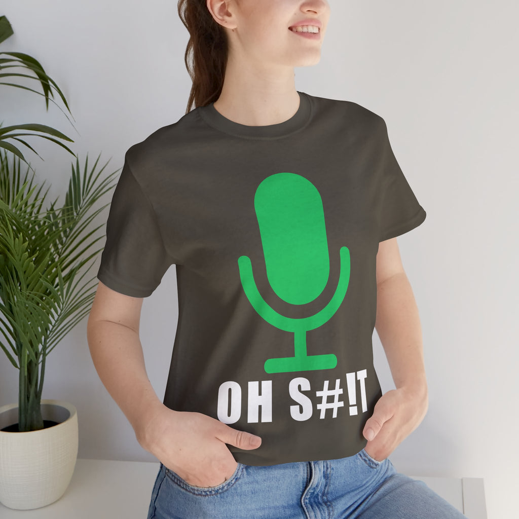 OH S#!T T-Shirt – Hot Mic Zoom Meeting Horror Graphic Tee