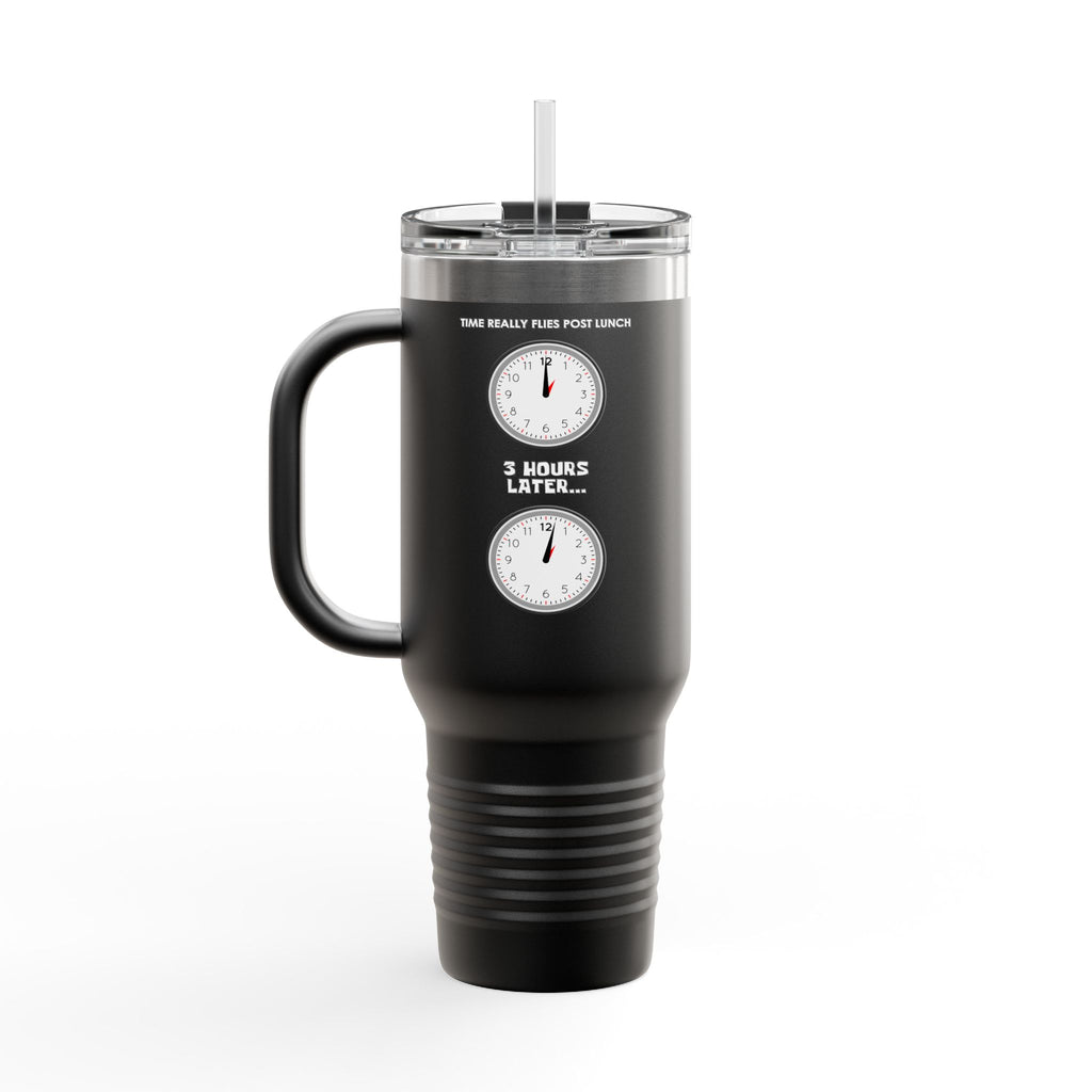 Post Lunch Woe Travel Mug – Dark Humor Afternoon Slump Tumbler