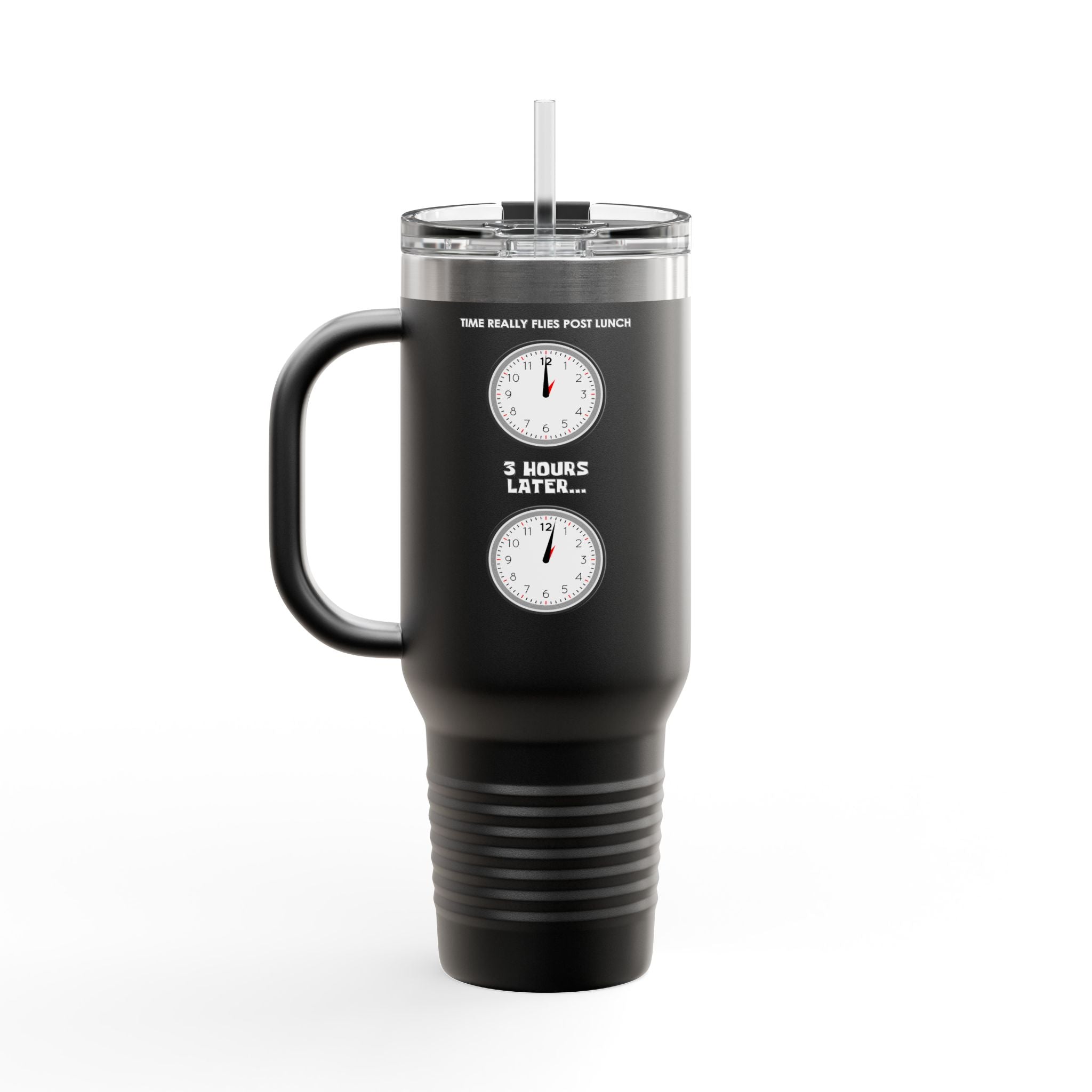 Post Lunch Woe Travel Mug – Dark Humor Afternoon Slump Tumbler