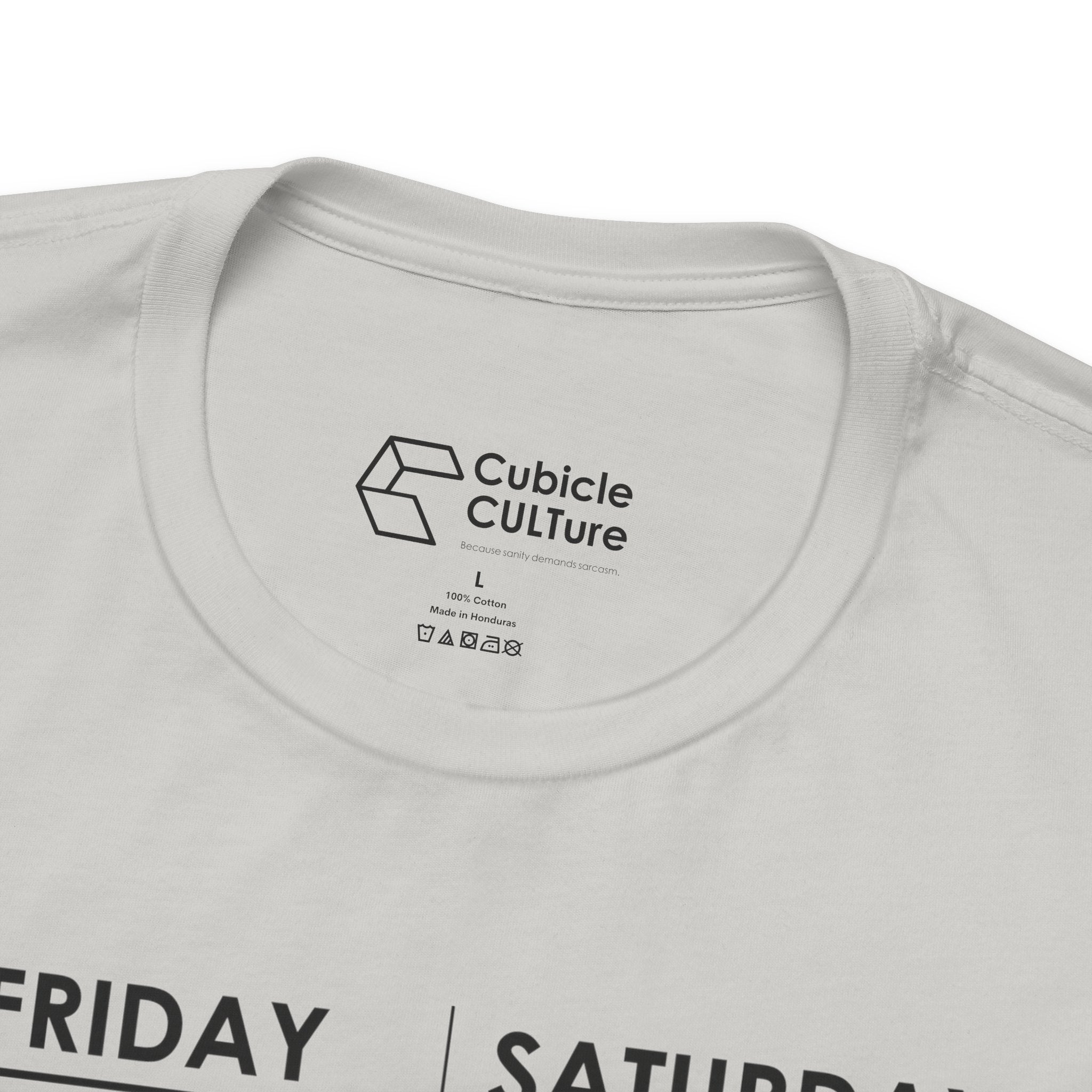 Weekend Cliff Comic T-Shirt – Dark Humor Friday to Monday Survival Graphic Tee