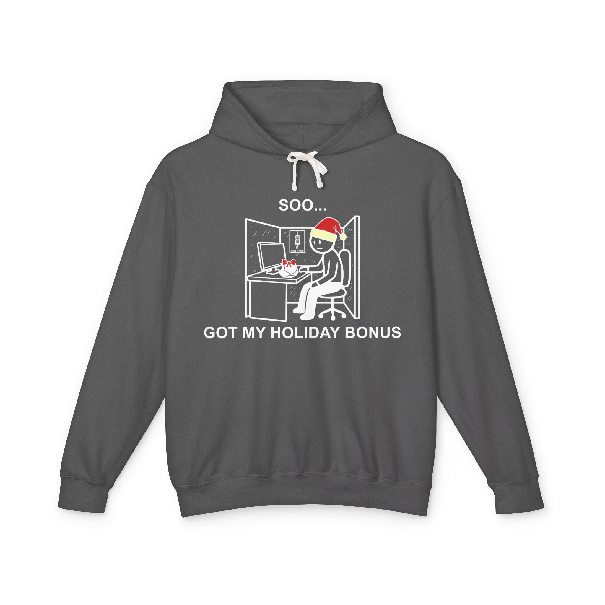 Holiday Bonus Comic Hoodie – Dark Humor Corporate Christmas Office Sweatshirt