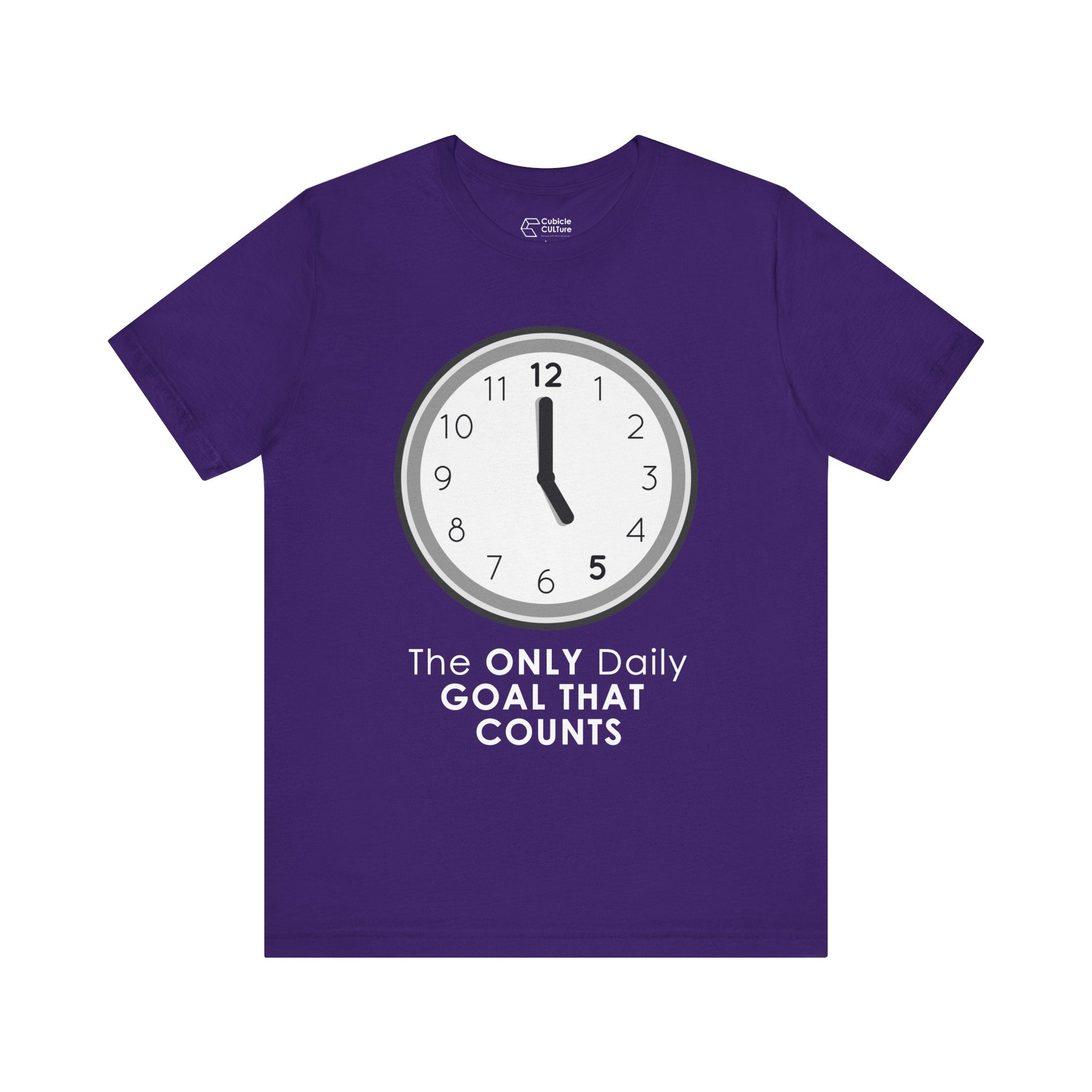 5 O’Clock Daily Goal T-Shirt – Dark Humor Office Survival Graphic Tee
