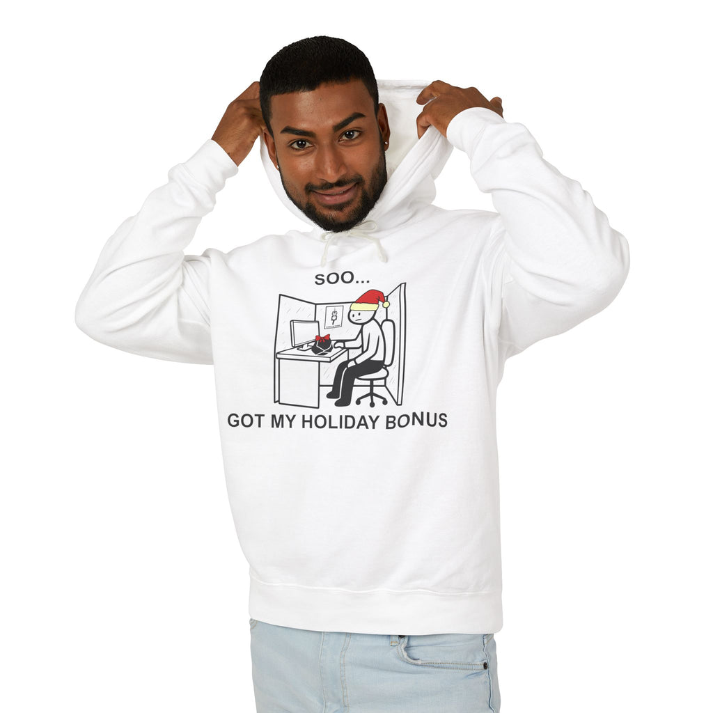 Holiday Bonus Comic Hoodie – Dark Humor Corporate Christmas Office Sweatshirt