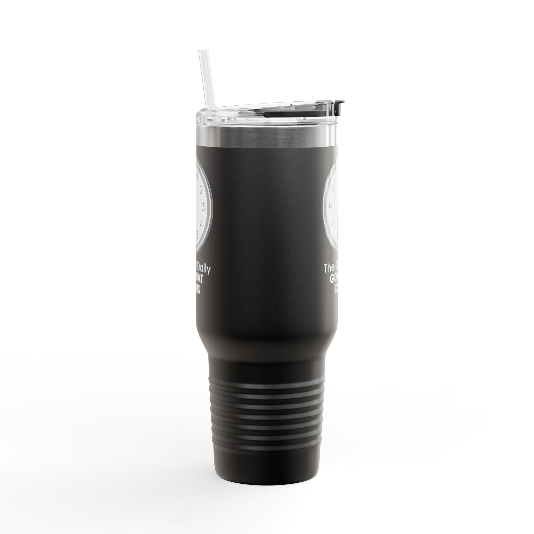 5 O’Clock Daily Goal Travel Mug – Dark Humor Office Survival Tumbler