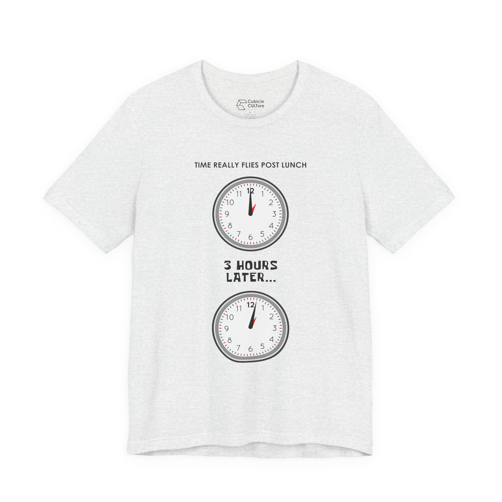 Post Lunch Woe T-Shirt – Dark Humor Afternoon Slump Graphic Tee