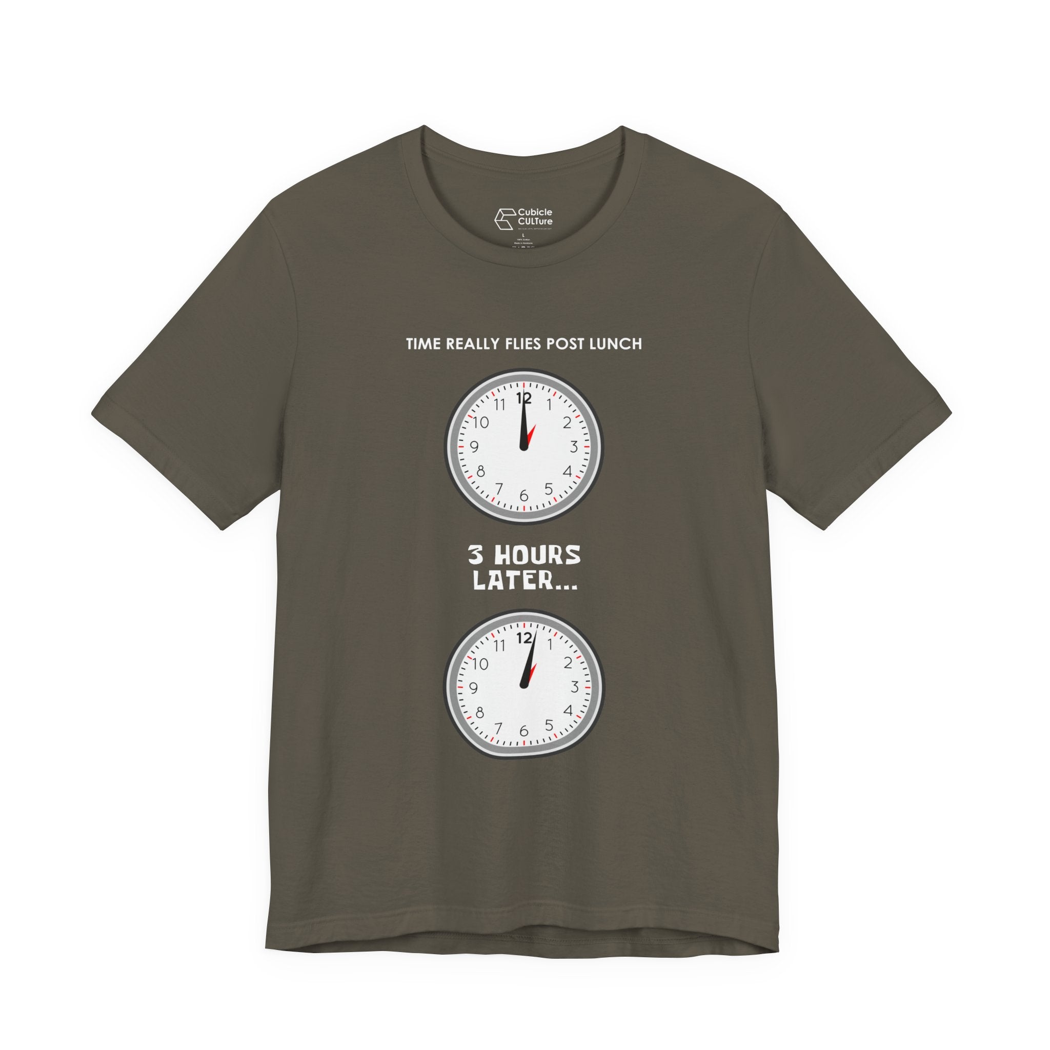 Post Lunch Woe T-Shirt – Dark Humor Afternoon Slump Graphic Tee