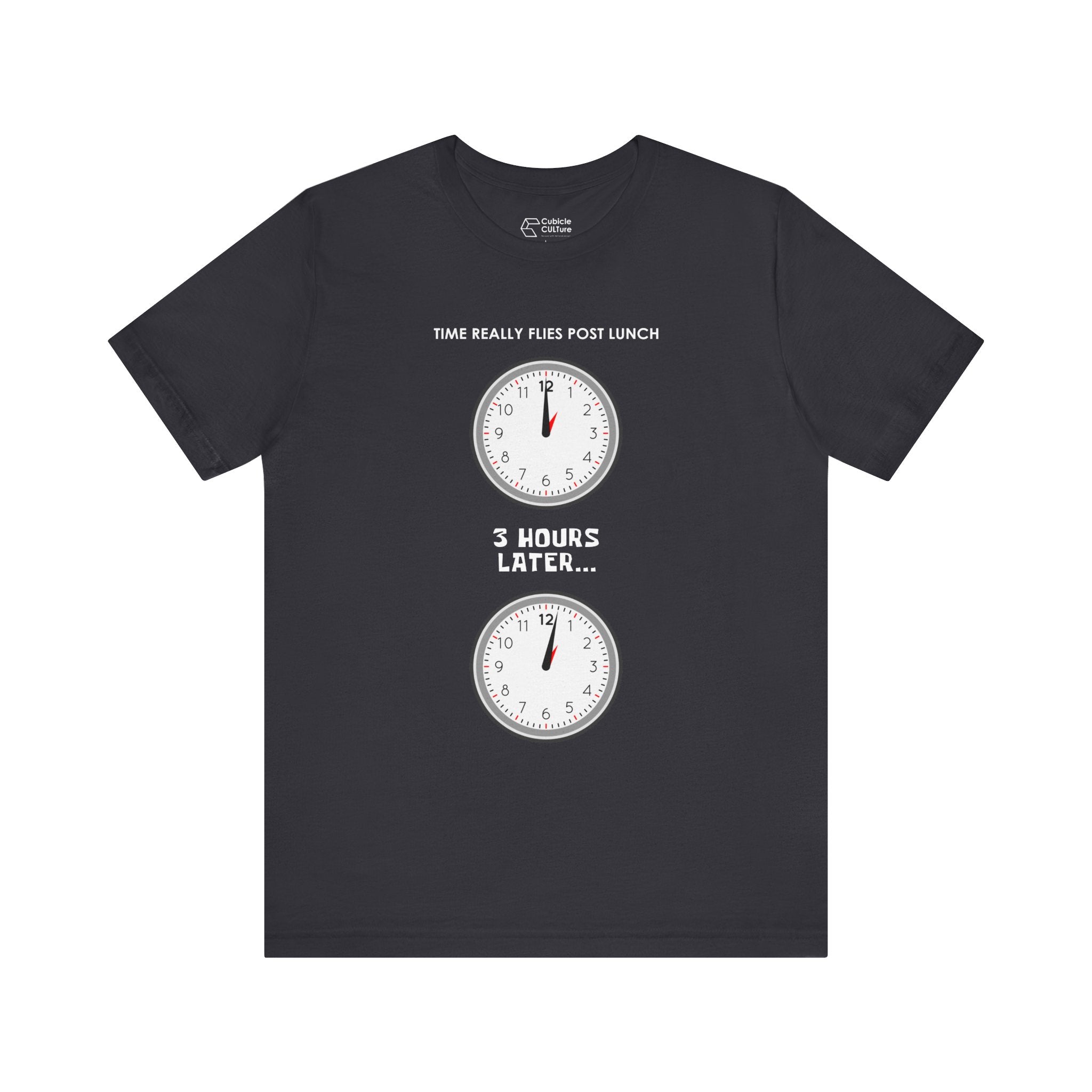 Post Lunch Woe T-Shirt – Dark Humor Afternoon Slump Graphic Tee