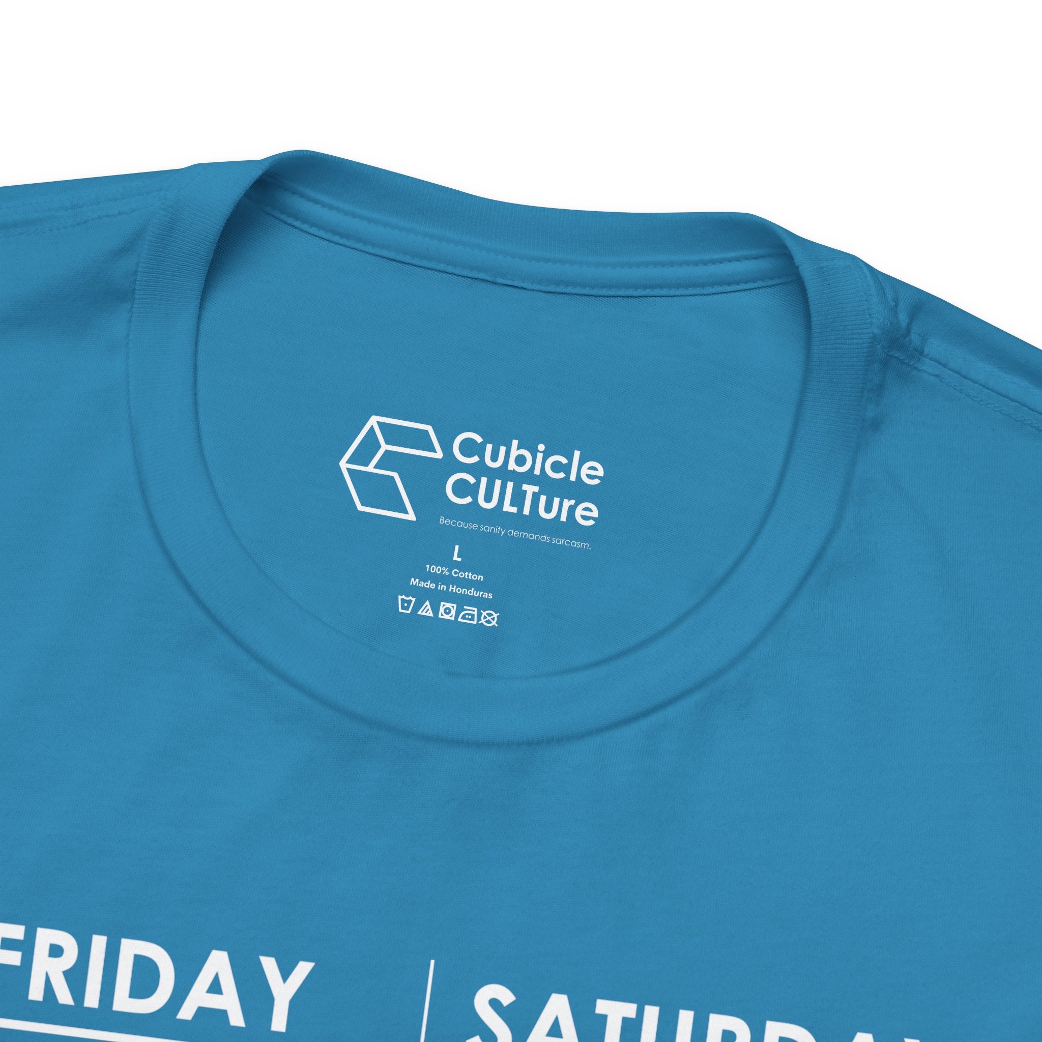 Weekend Cliff Comic T-Shirt – Dark Humor Friday to Monday Survival Graphic Tee