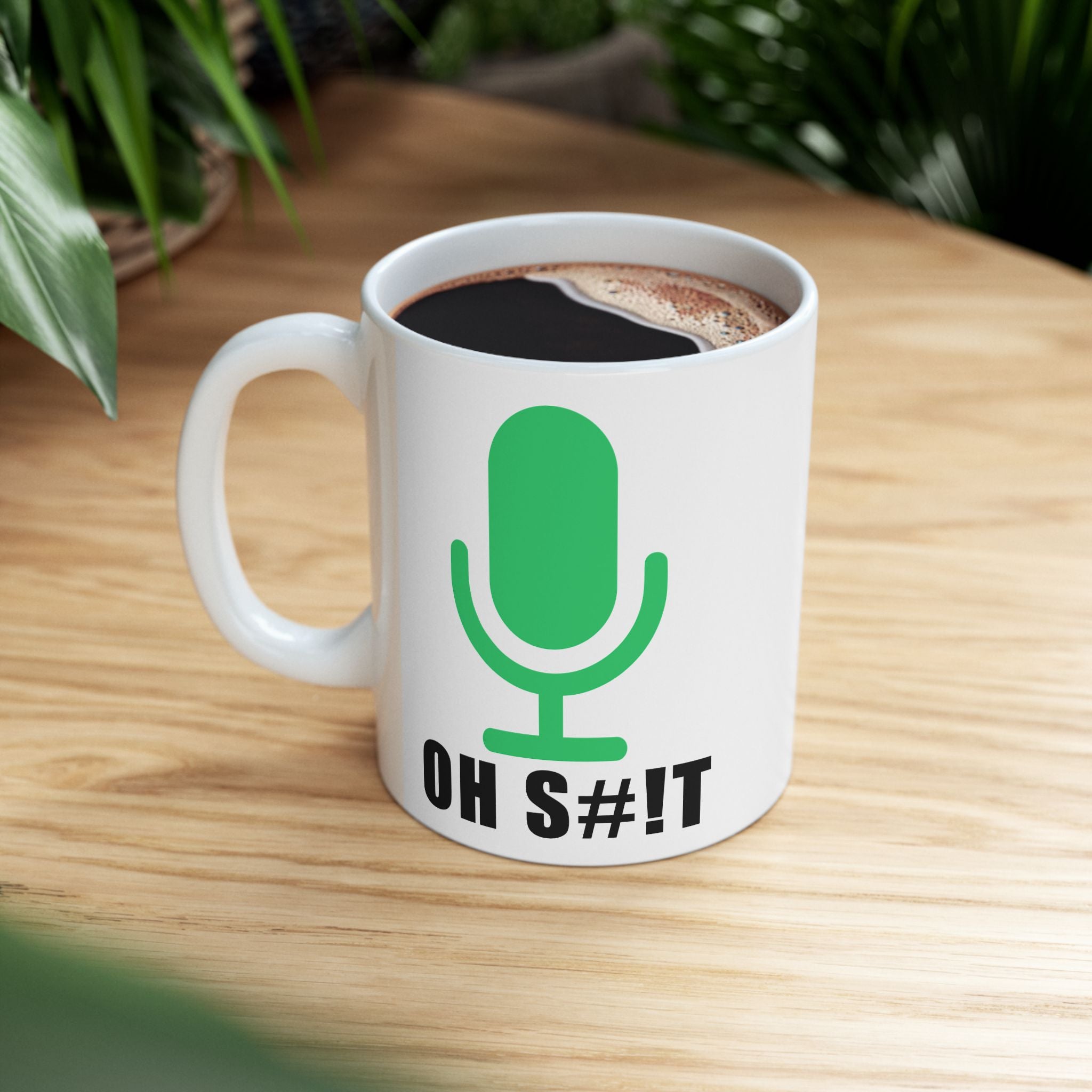 OH S#!T Coffee Mug – Hot Mic Zoom Meeting Horror Cup