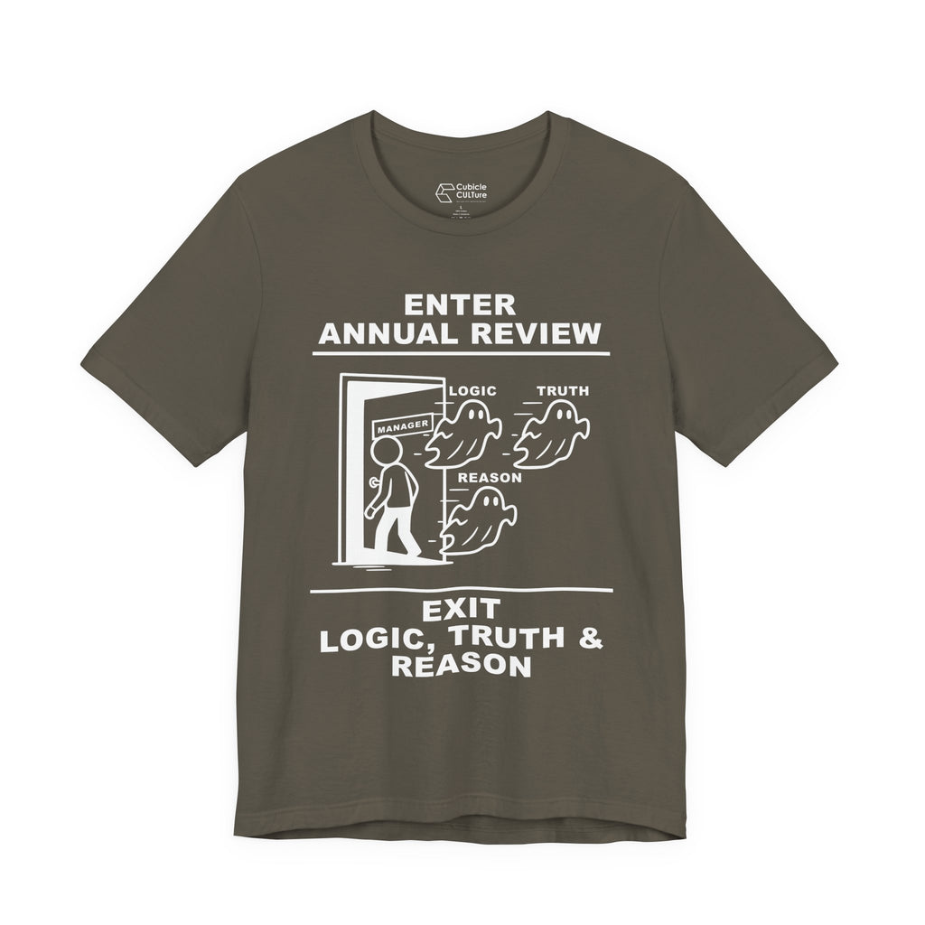 Annual Review T-Shirt – Cliffverse Office Humor Graphic Tee for Corporate Survivors