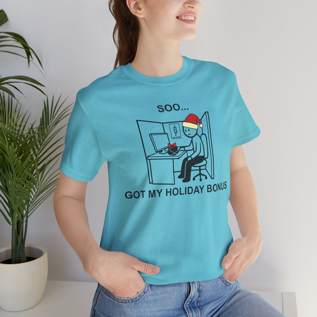 Holiday Bonus Comic T-Shirt – Cliffverse Dark Corporate Humor Christmas Graphic Tee