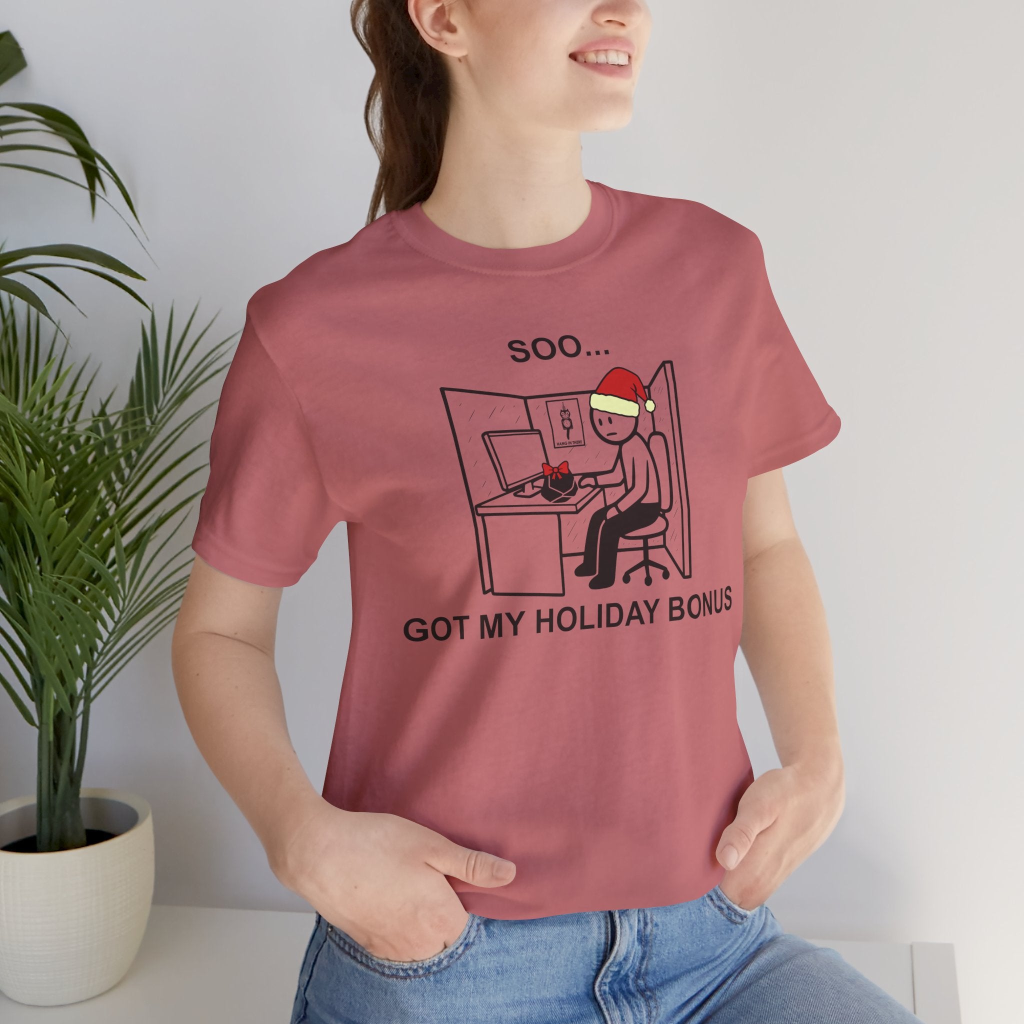 Holiday Bonus Comic T-Shirt – Cliffverse Dark Corporate Humor Christmas Graphic Tee