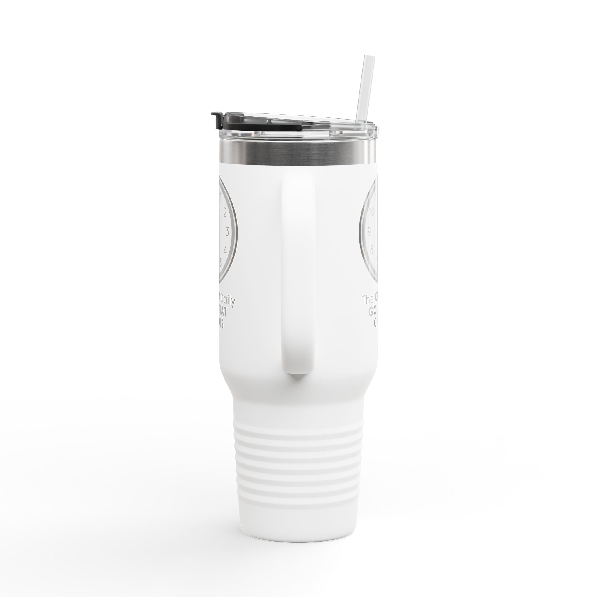5 O’Clock Daily Goal Travel Mug – Dark Humor Office Survival Tumbler