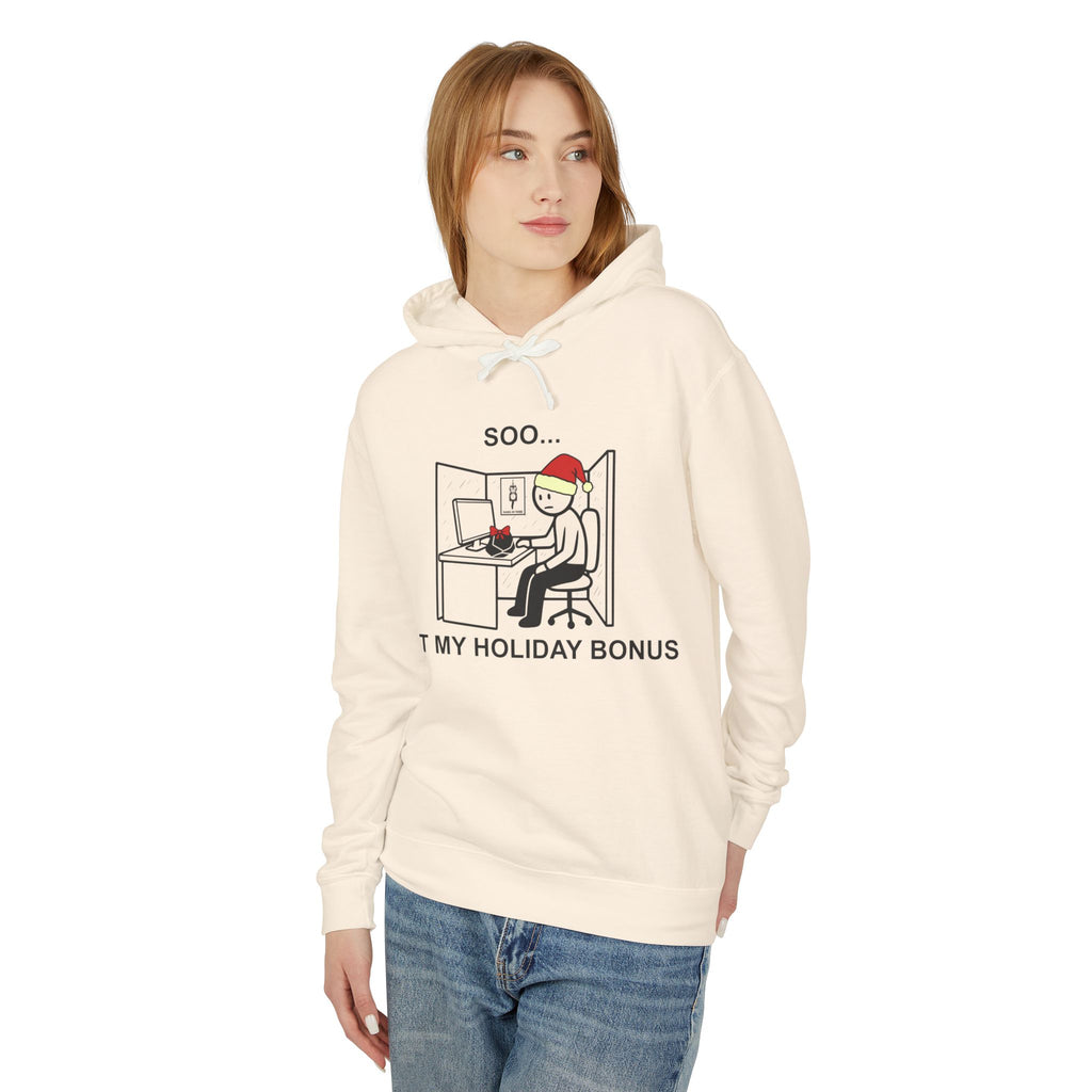Holiday Bonus Comic Hoodie – Dark Humor Corporate Christmas Office Sweatshirt