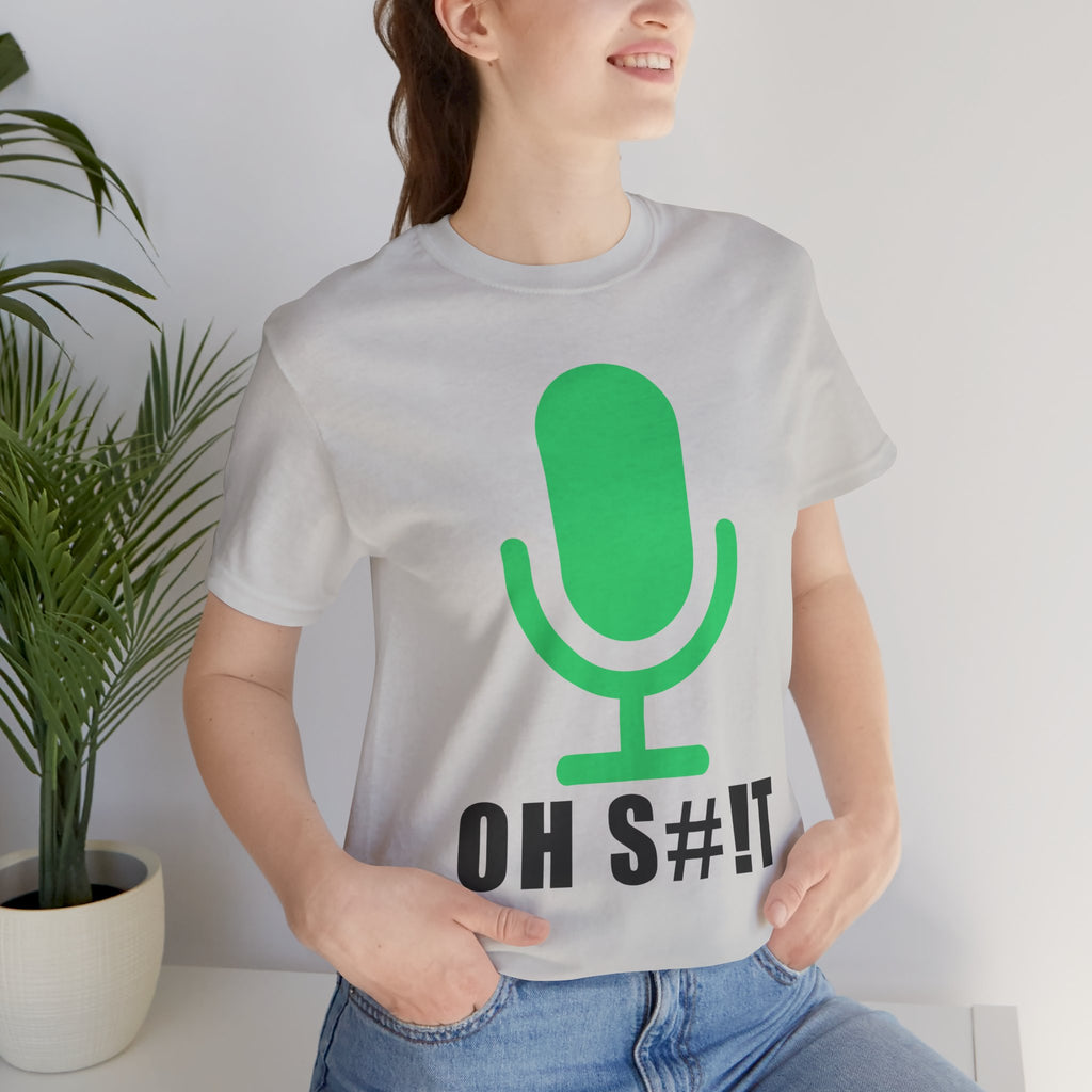OH S#!T T-Shirt – Hot Mic Zoom Meeting Horror Graphic Tee