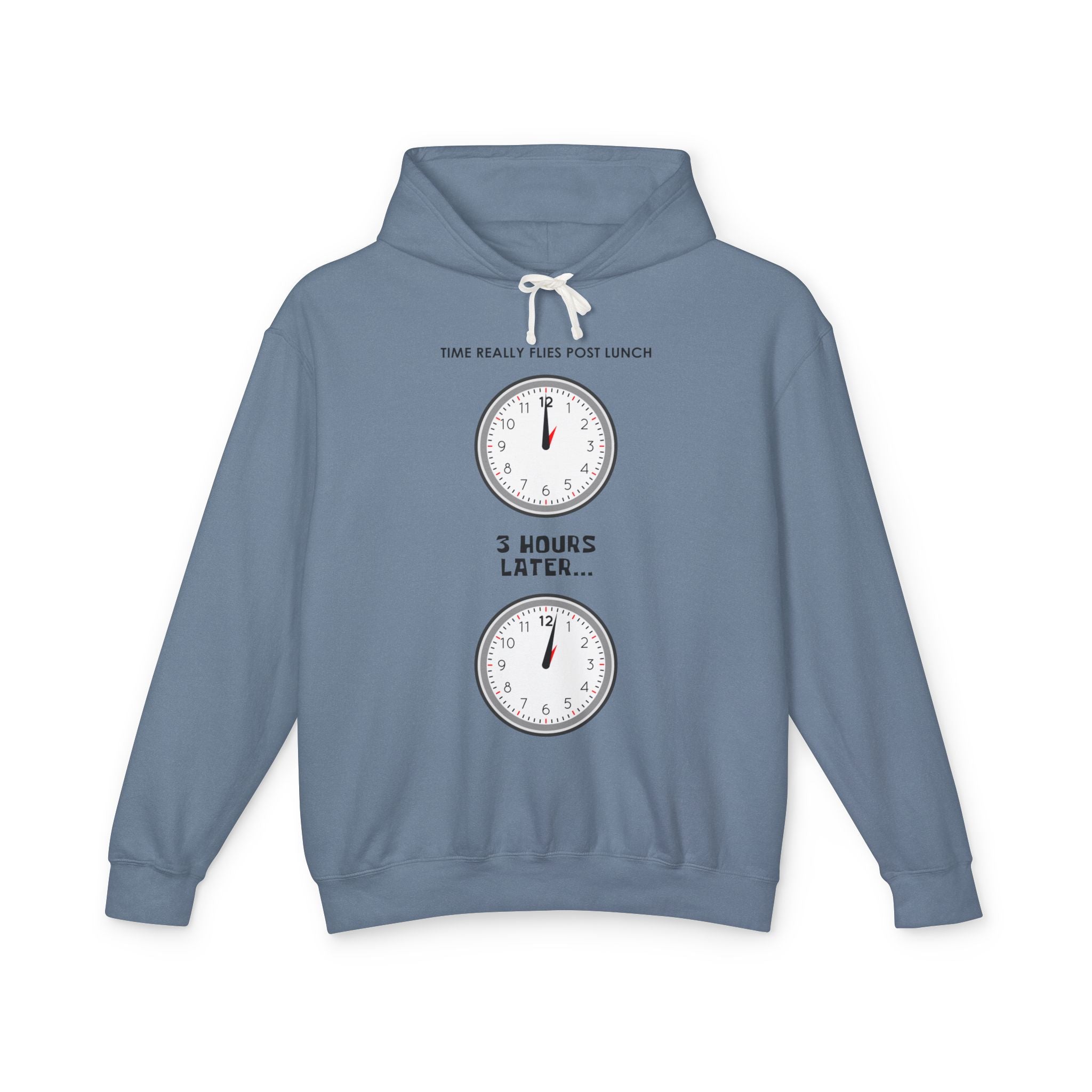 Post Lunch Woe Hoodie – Dark Humor Office Survival Sweatshirt