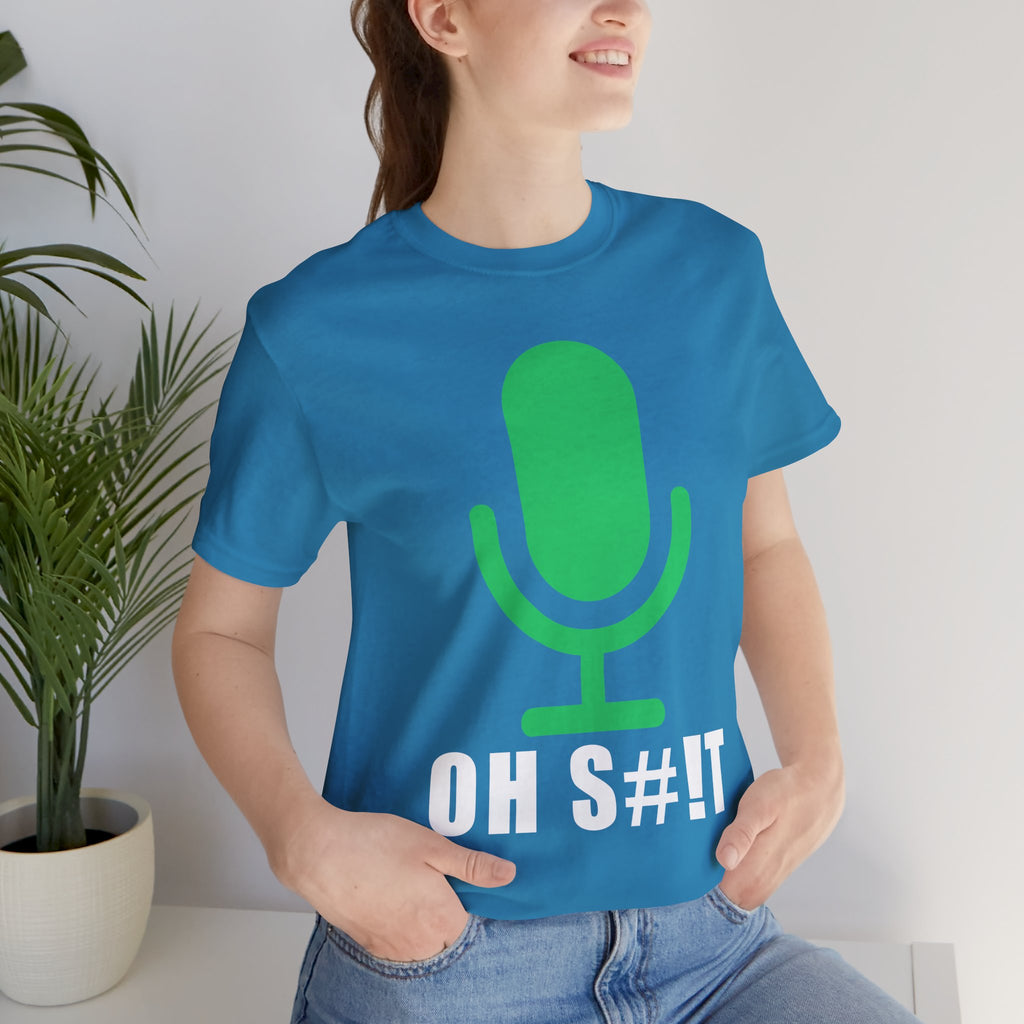 OH S#!T T-Shirt – Hot Mic Zoom Meeting Horror Graphic Tee