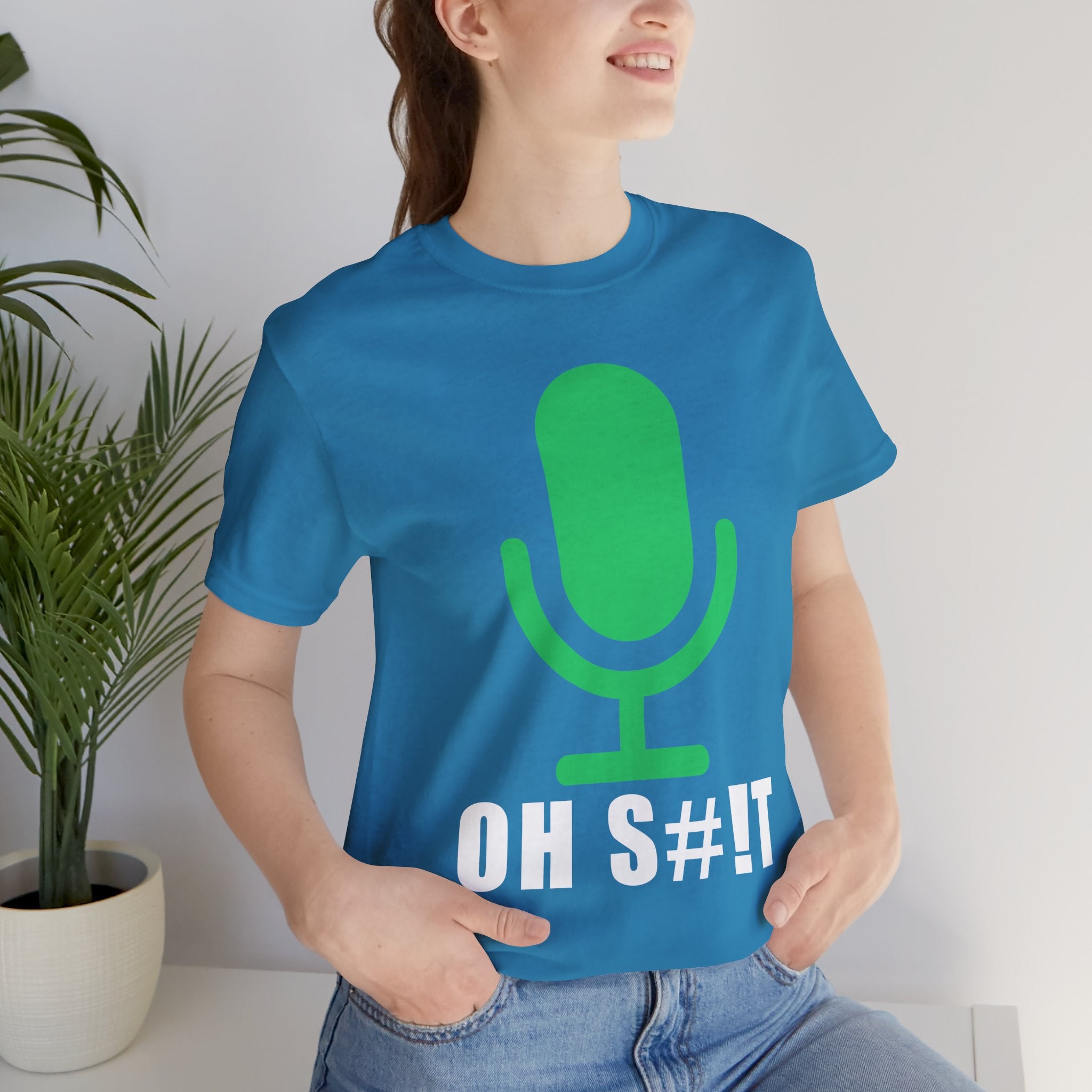 OH S#!T T-Shirt – Hot Mic Zoom Meeting Horror Graphic Tee