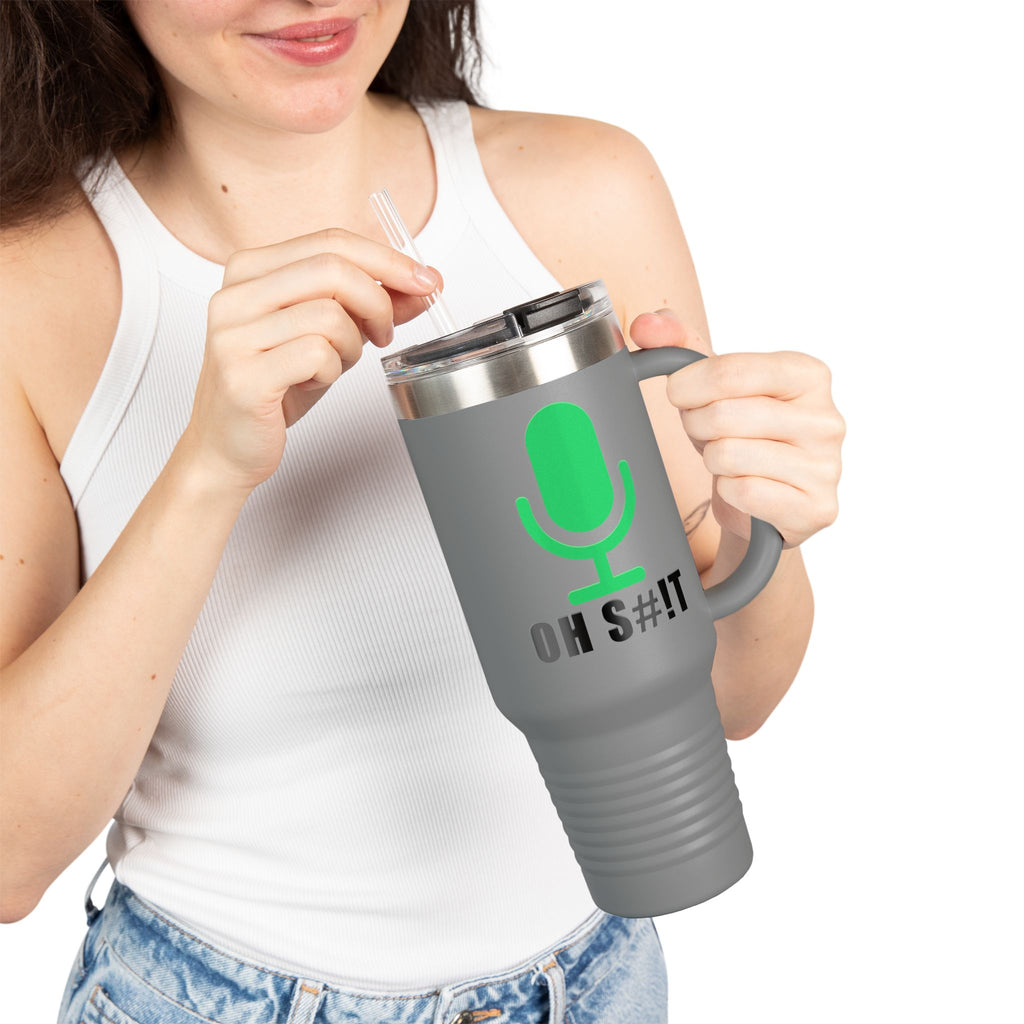 OH S#!T Travel Mug – Hot Mic Zoom Meeting Horror Tumbler