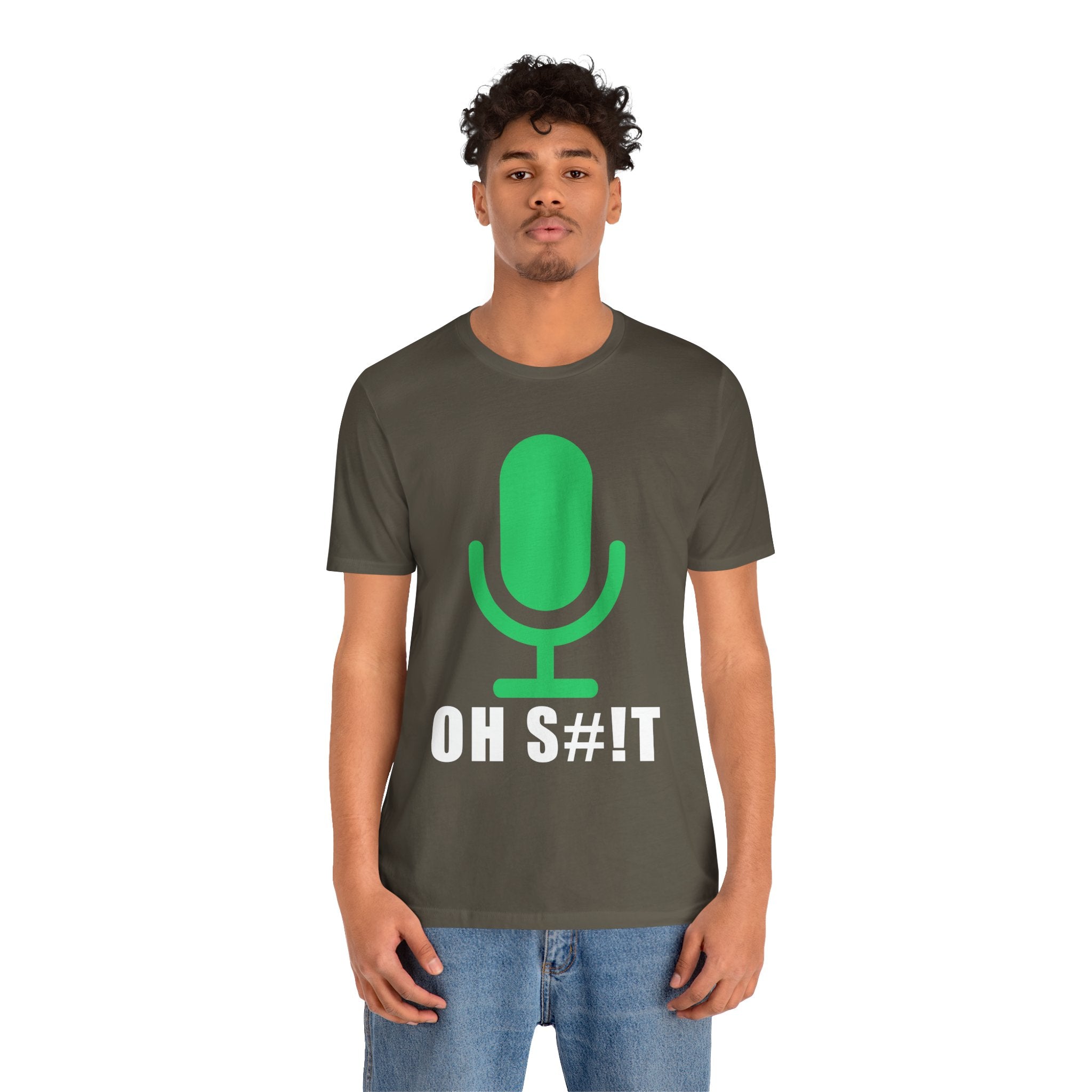 OH S#!T T-Shirt – Hot Mic Zoom Meeting Horror Graphic Tee